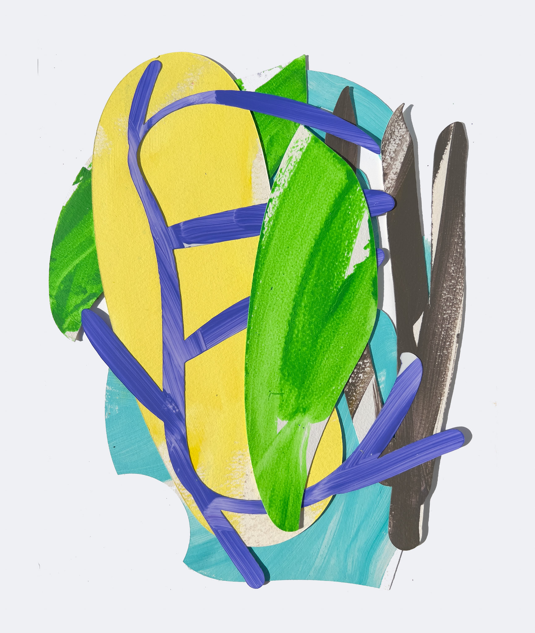 Calyx 19, 14.5 x11.5 acrylic on paper 2023