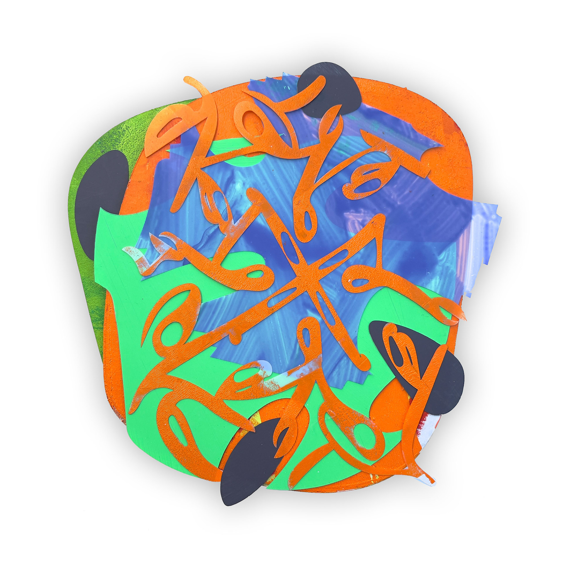 in the Bud 8. 11.7/8 x 11.1/8.inches Acrylic on paper 2023.