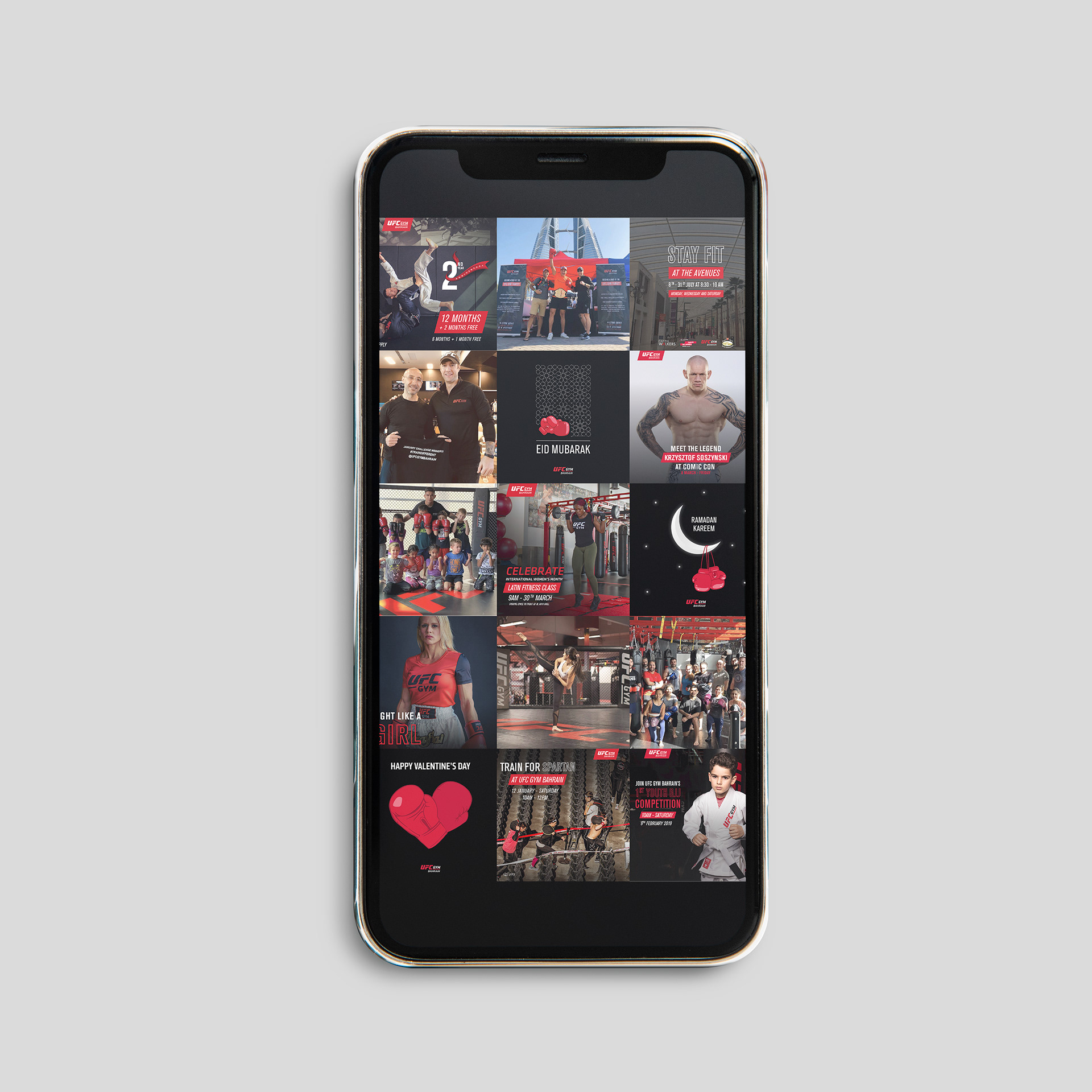 social media grid