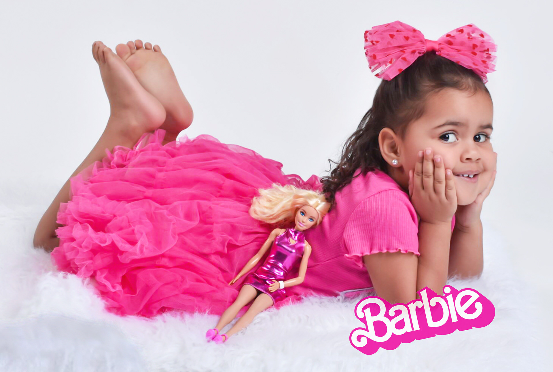 "Just two Barbies striking a pose."