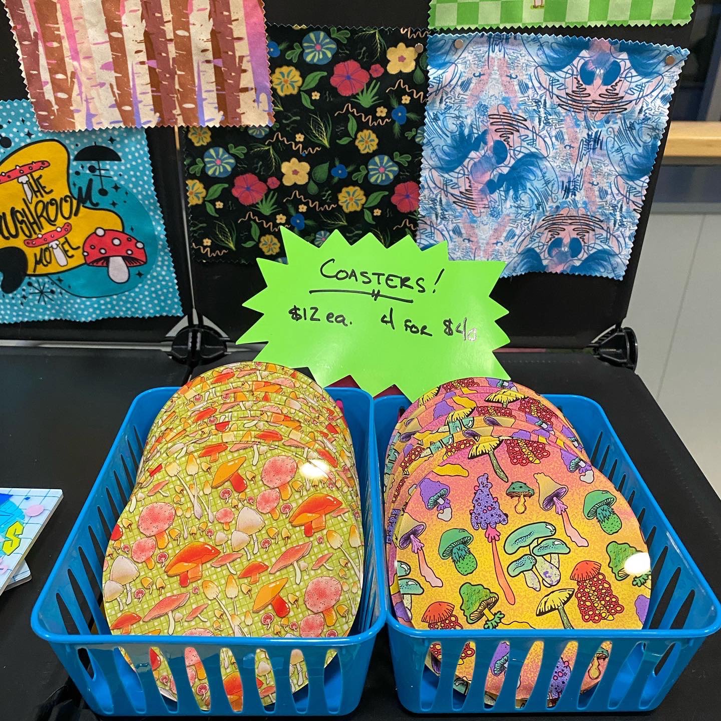 Closeup of Coaster Display