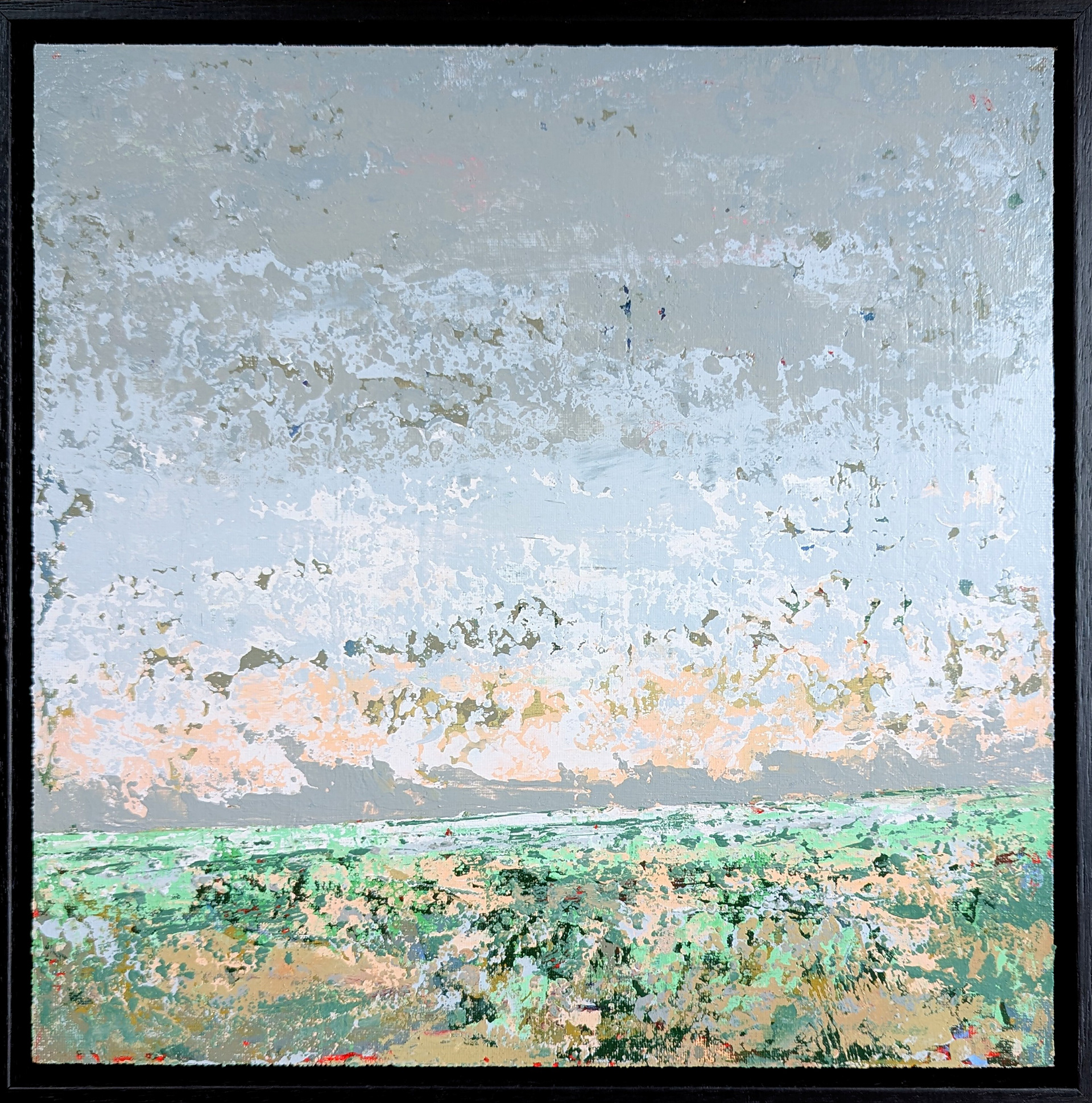 Land of Skies II, 2026, acrylics on 30x30 cm panel