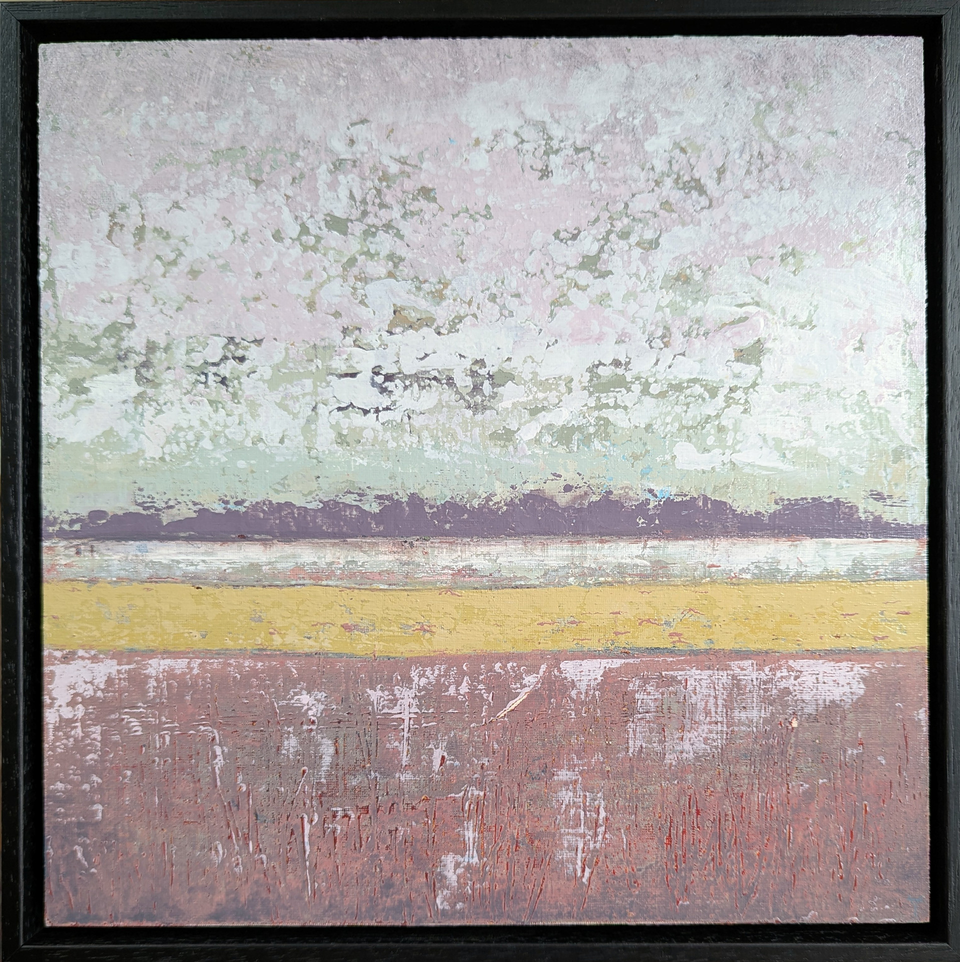 Land of Skies I, 2026, acrylics on 30x30 cm panel