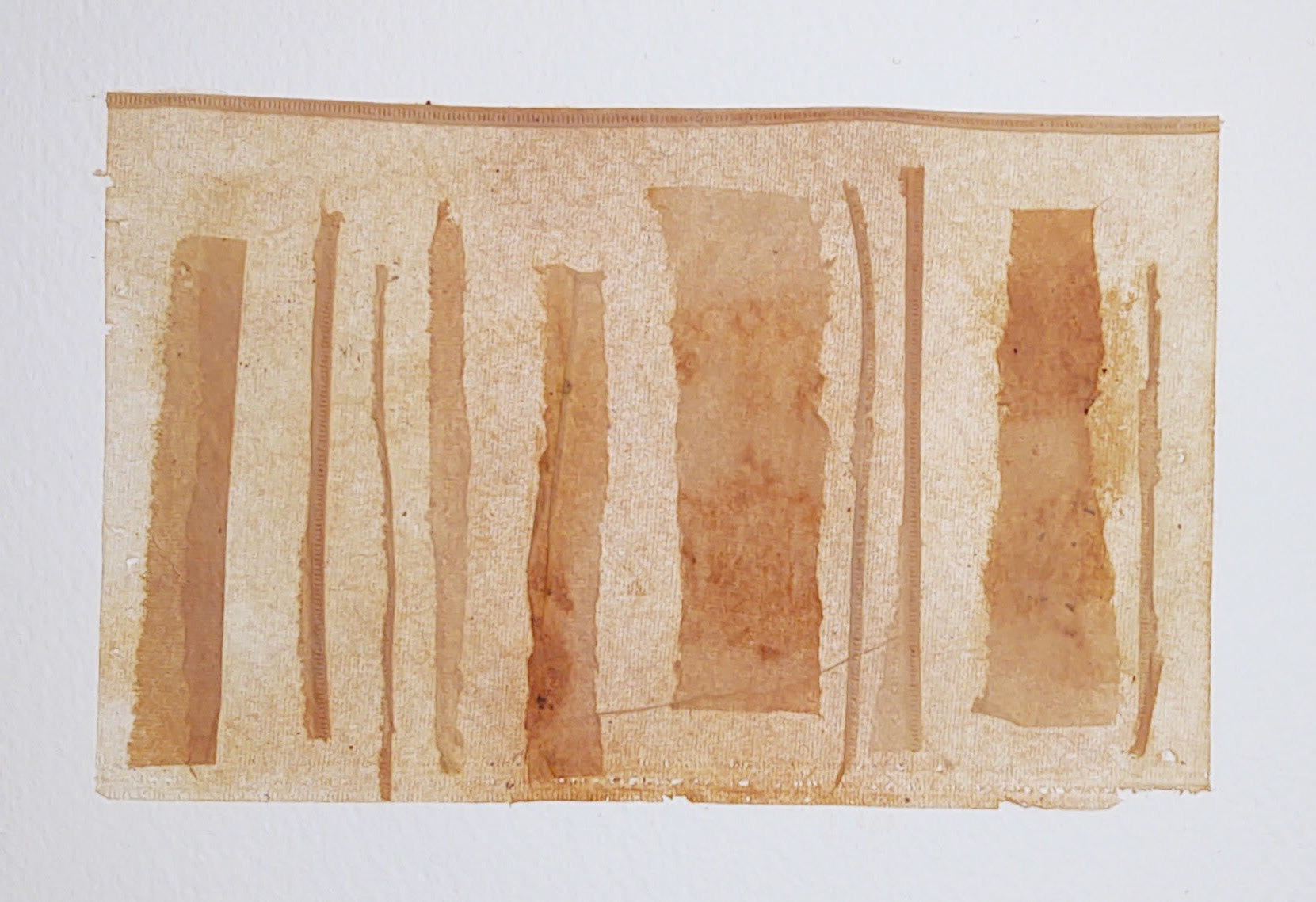 Figures, 2021, teabag collage
