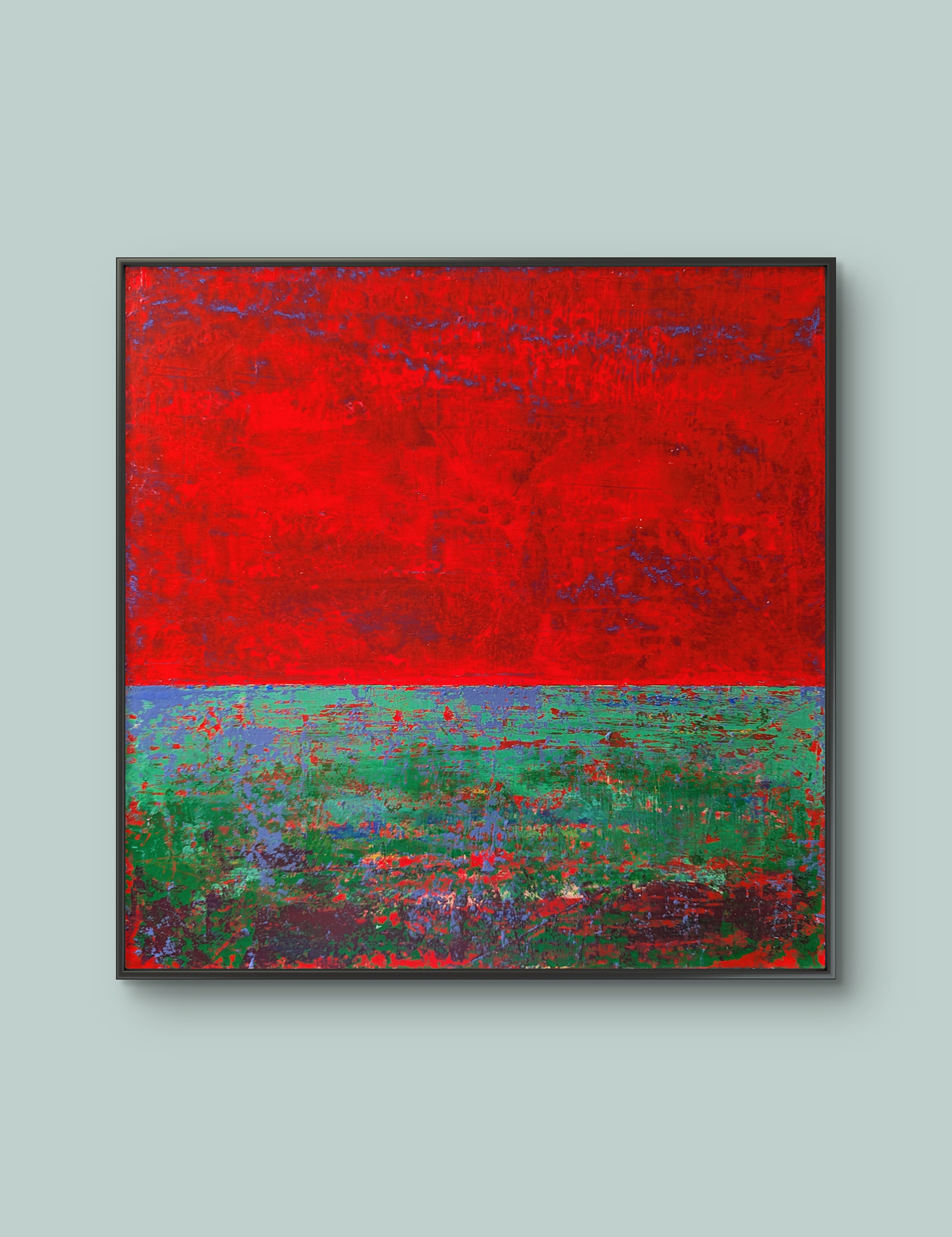 Land of Skies IV, 2026, acrylics on 40x40 cm panel
