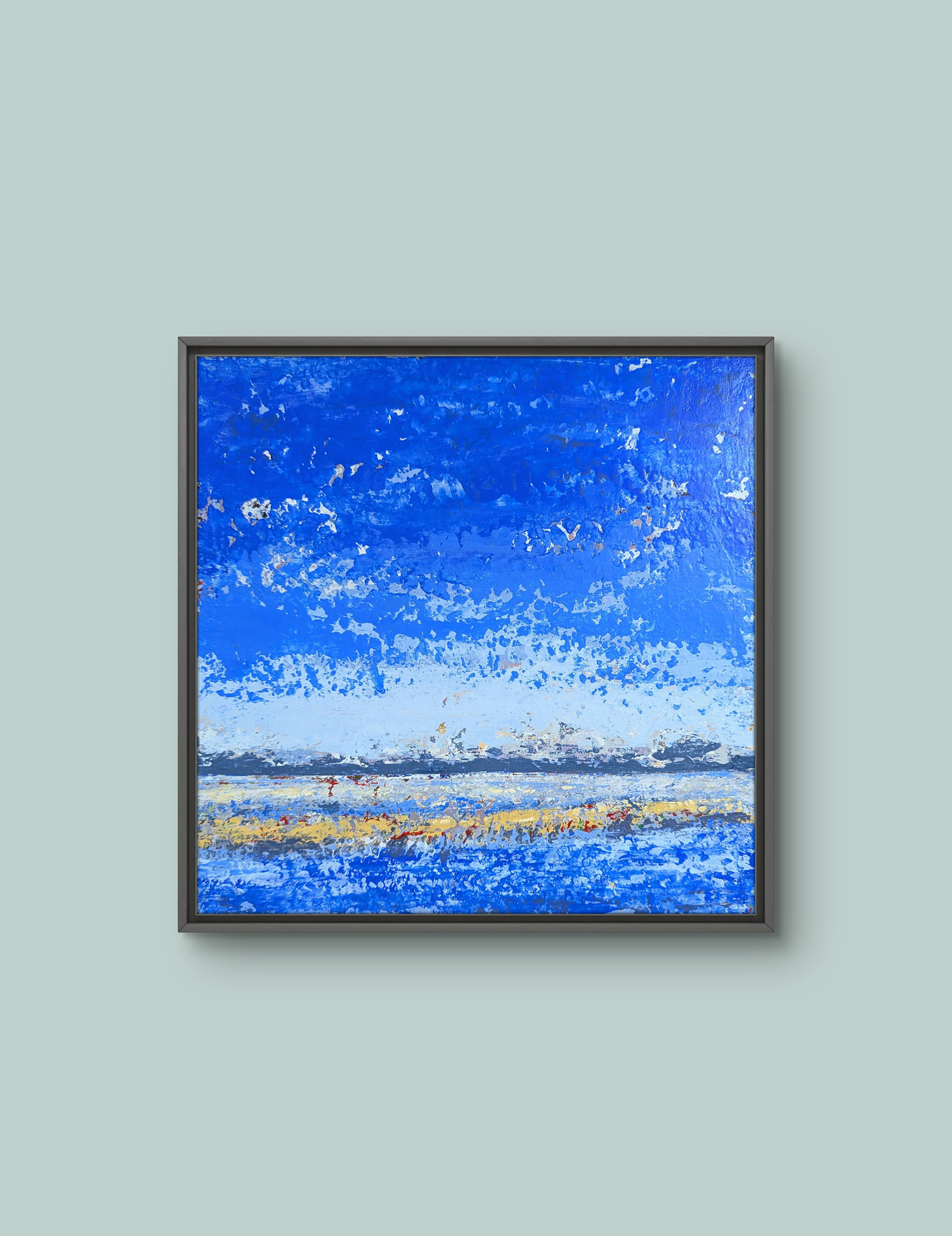 Land of Skies III, 2026, acrylics on 30x30 cm panel