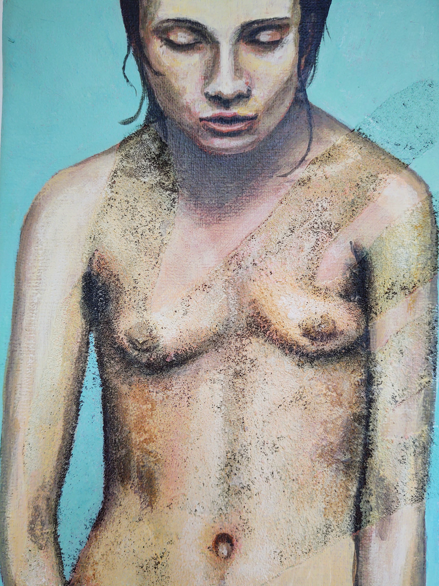 Growing Pains, 2019, acrylics on canvas, 13x18cm