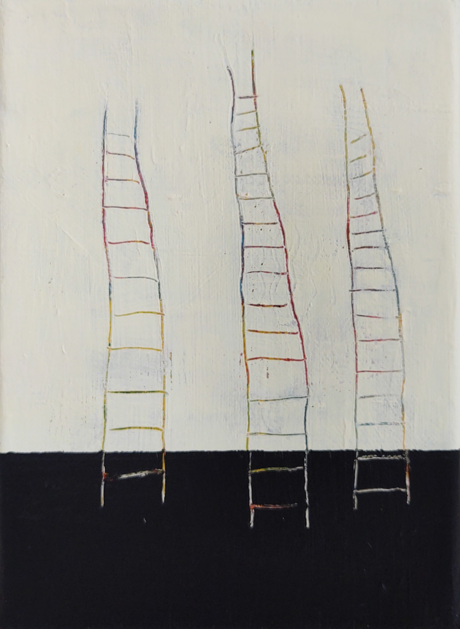 A steep climb #02, 2022, acrylics on canvas, 13x18cm