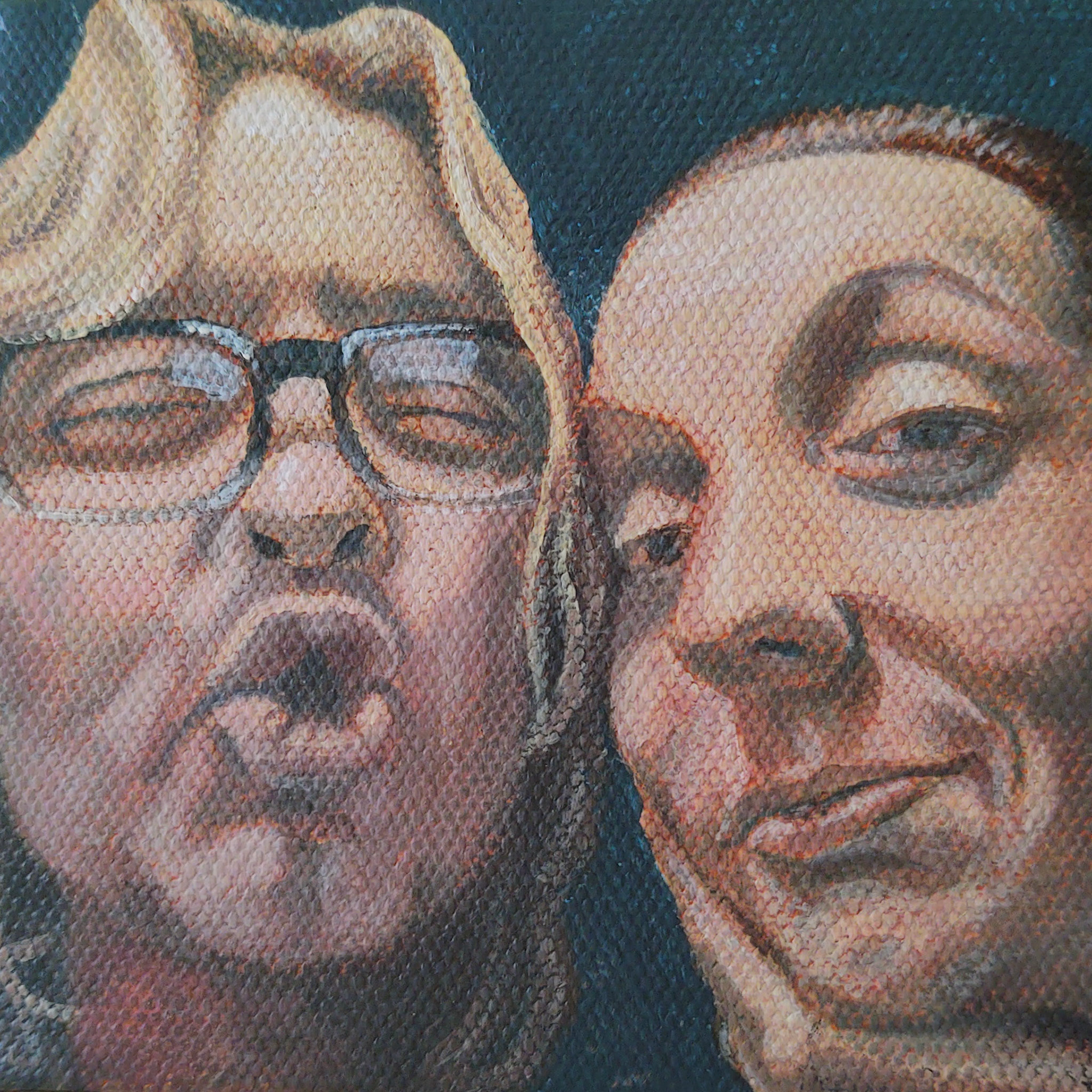 Jo & Jans, Skype Call series 2021 (private collection), 10x10cm