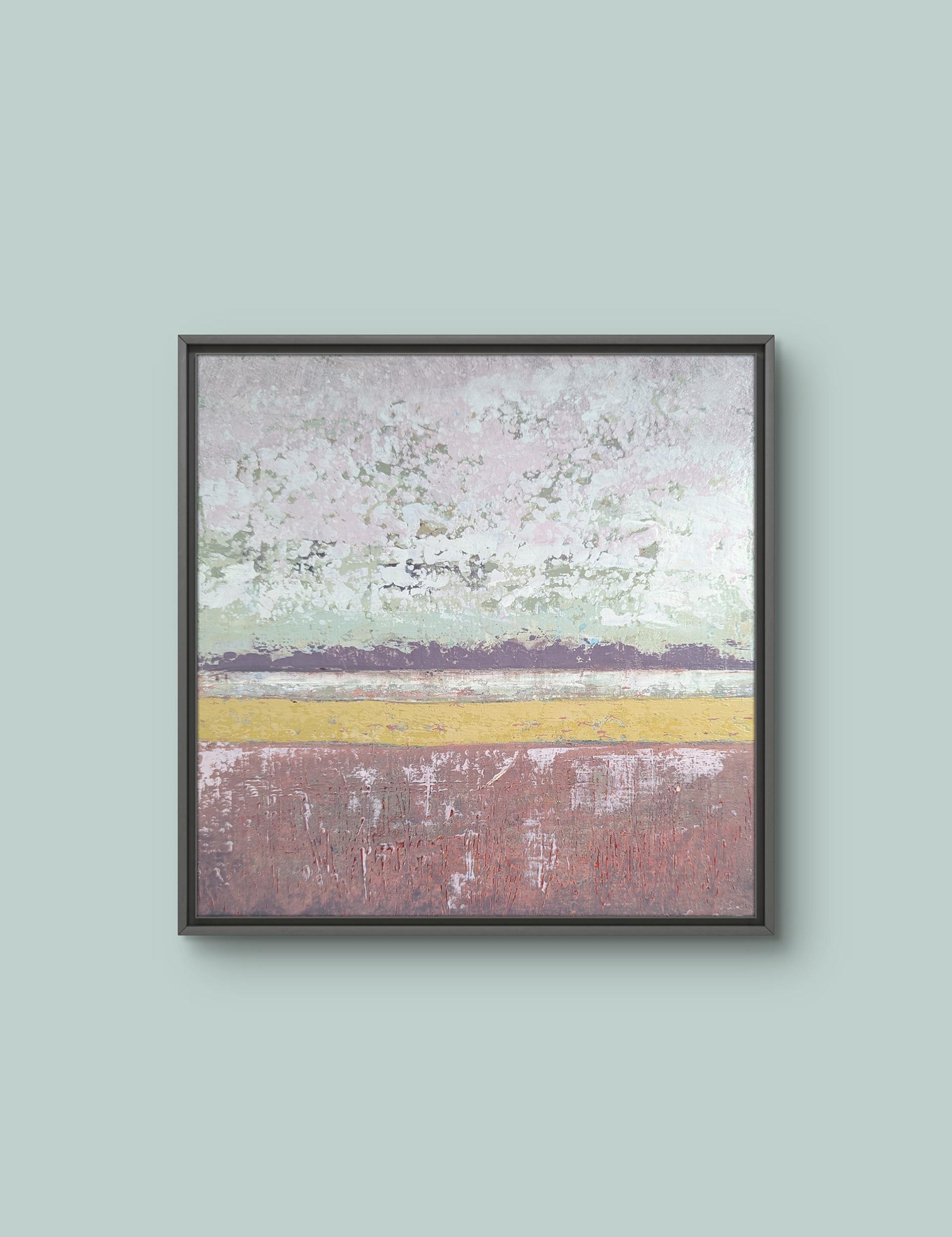 Land of Skies I, 2026, acrylics on 30x30 cm panel
