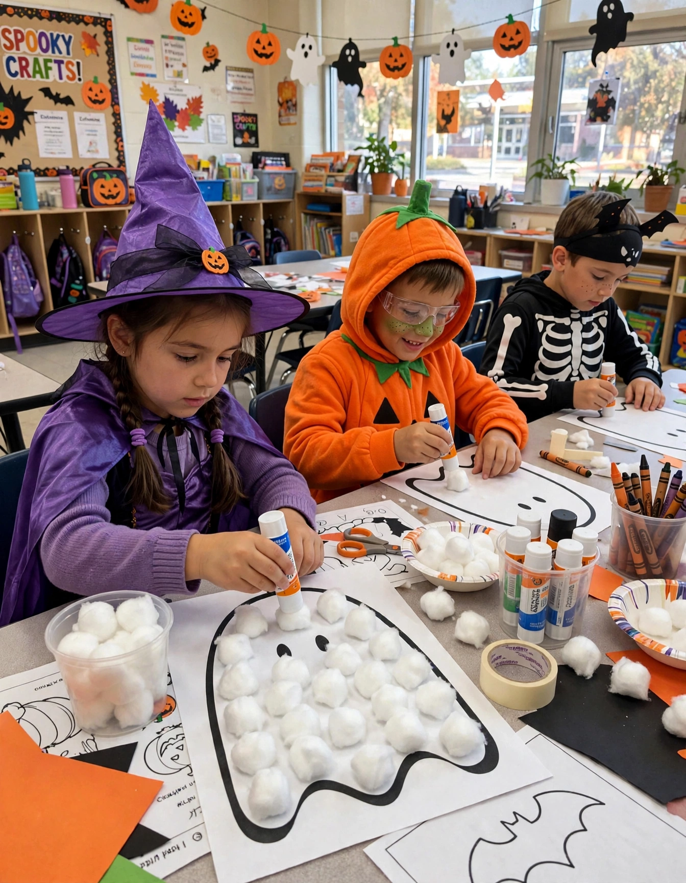 Pixel Party seasonal Halloween worksheet