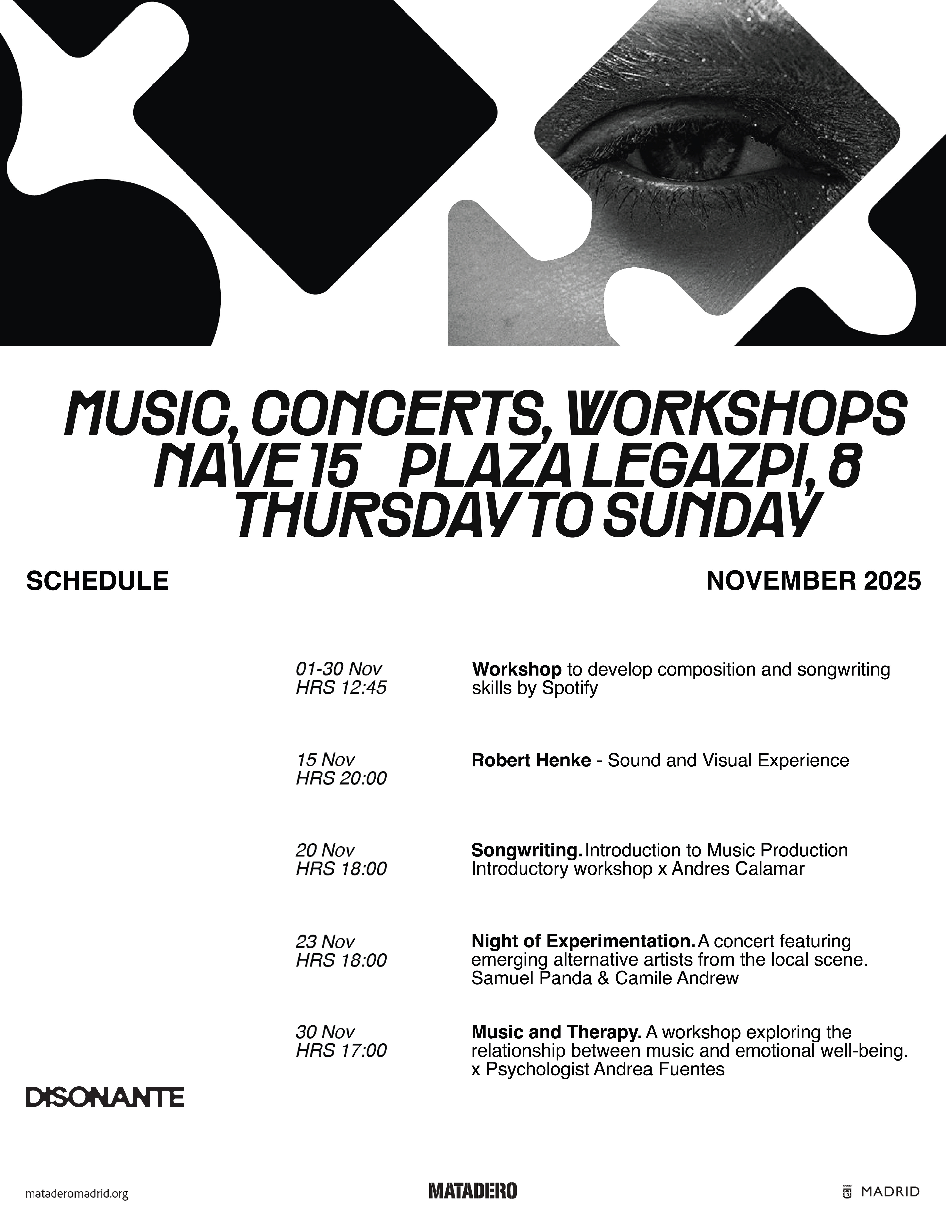 Printed program poster