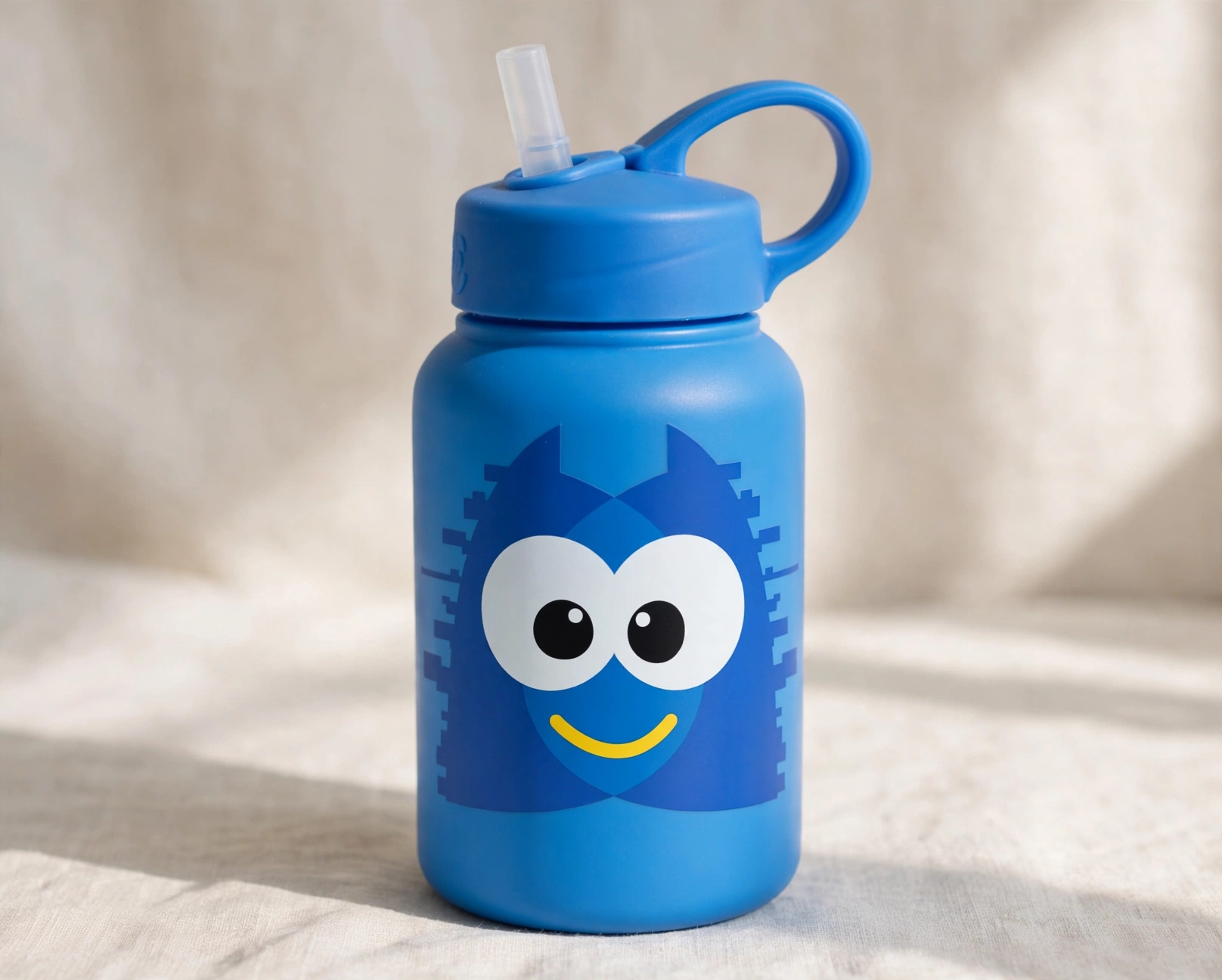 Custom Blue Monster water bottle