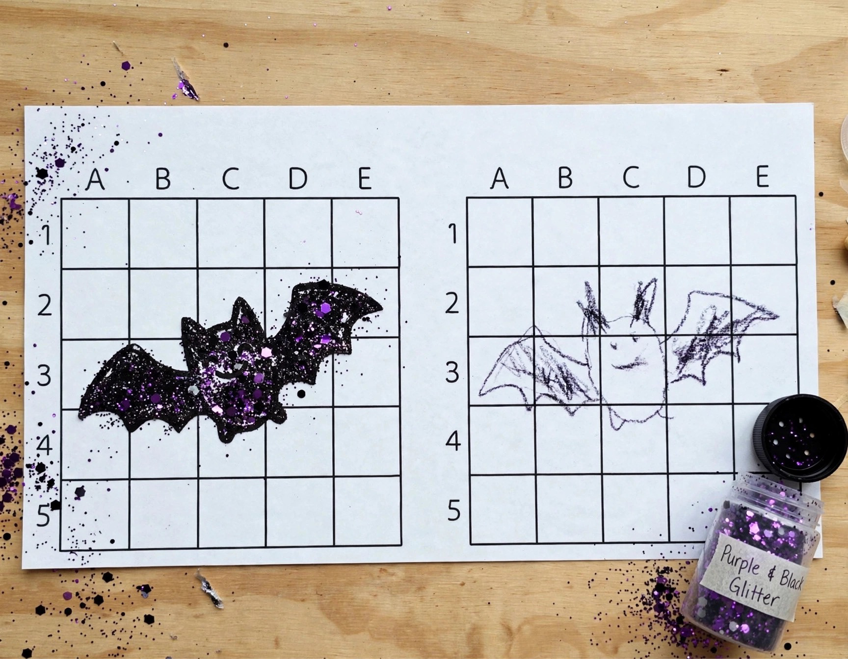 Pixel Party seasonal Halloween worksheet