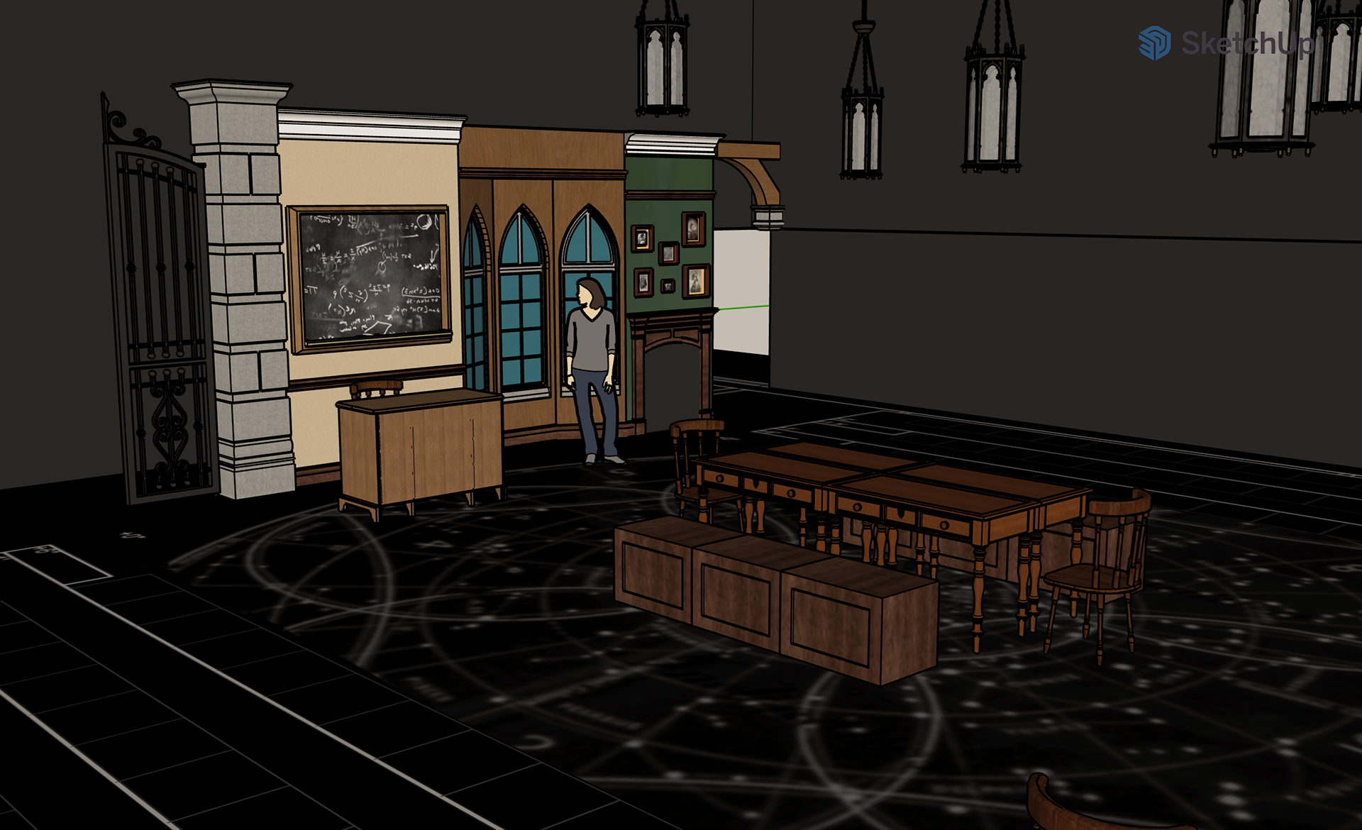 west wall 3D rendering