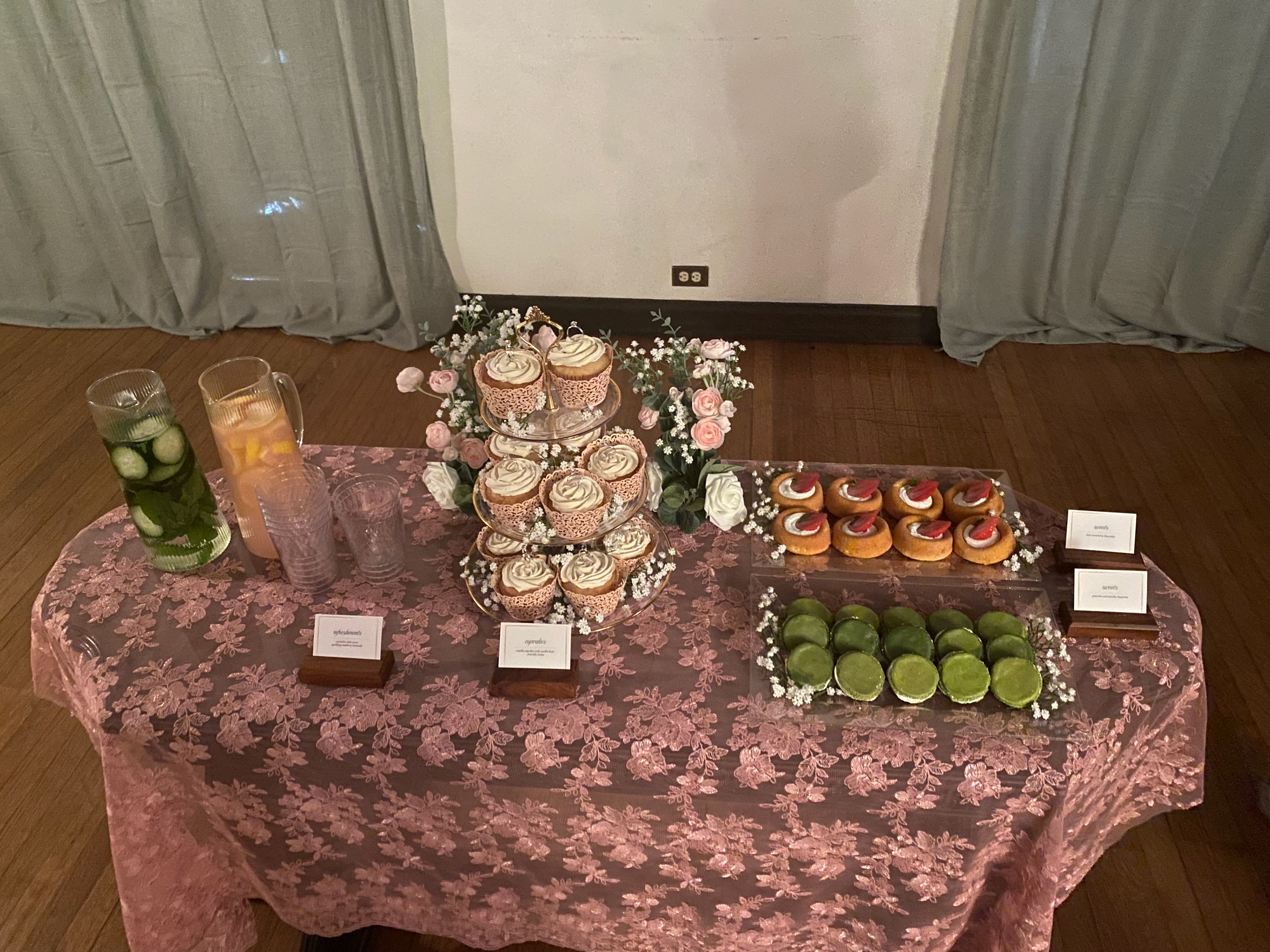 refreshment table set dressing