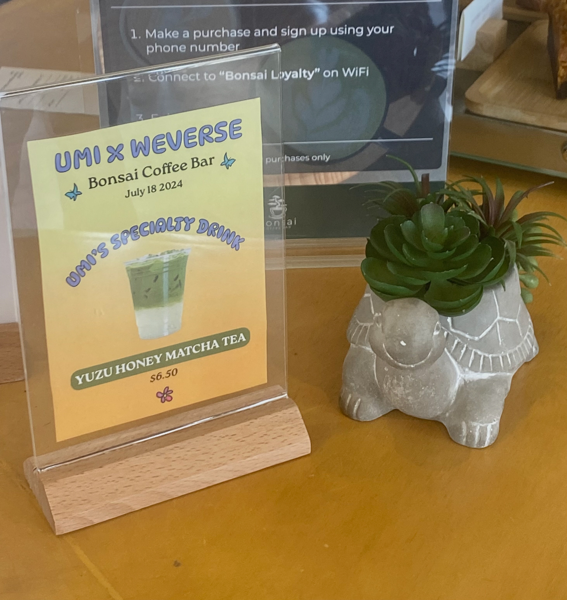 special drink insert at the event