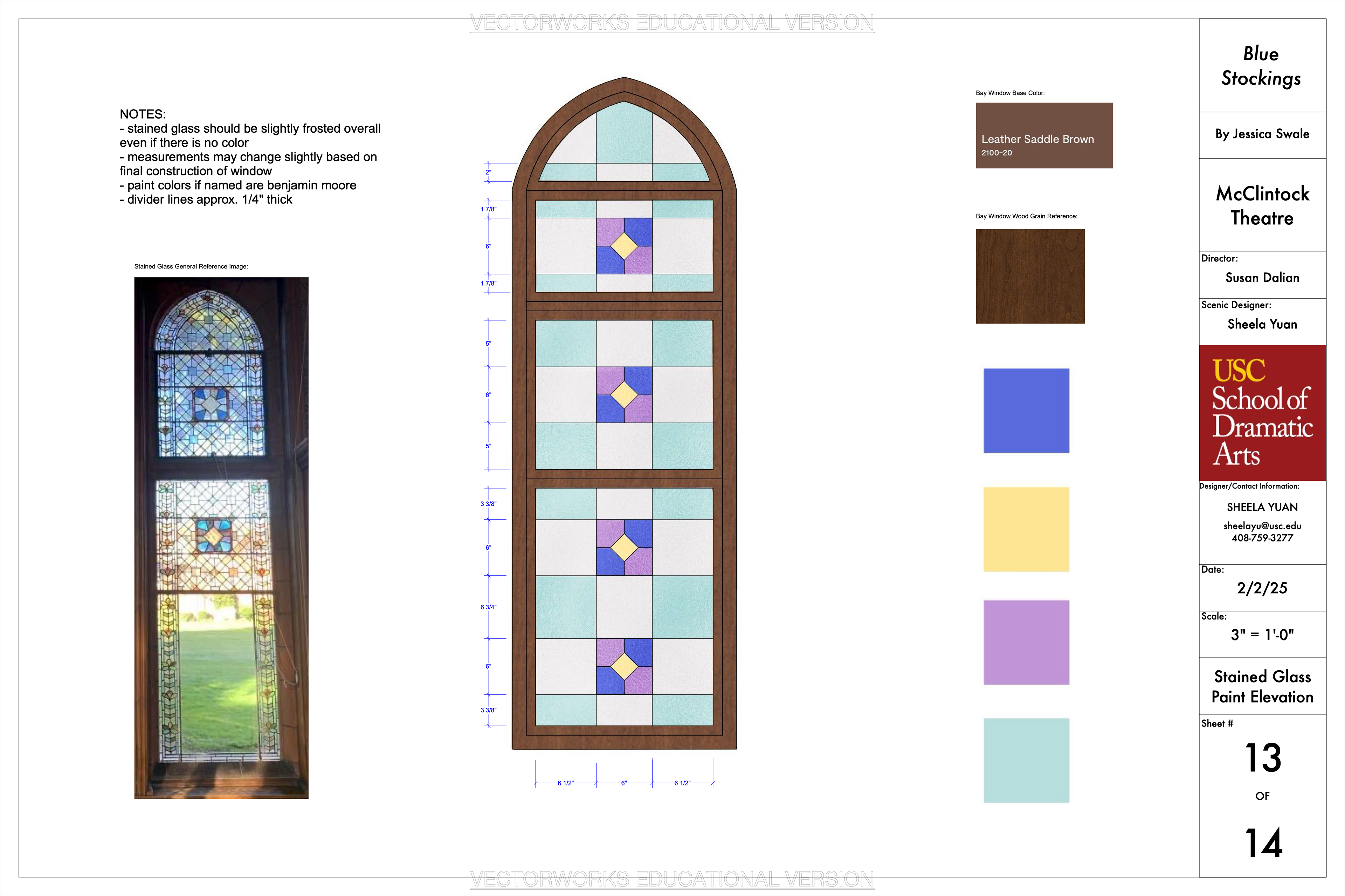 stained glass window elevation