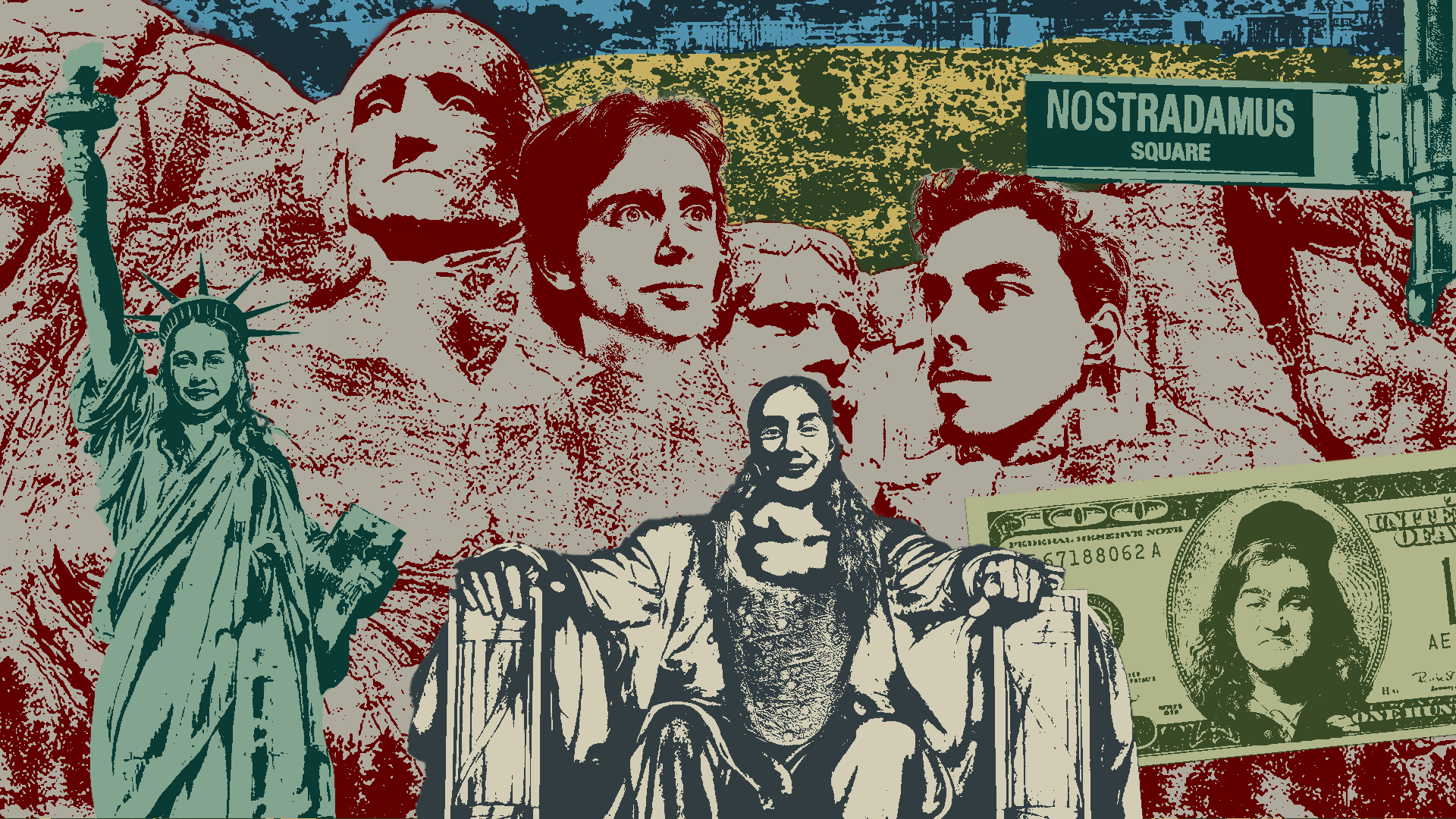 welcome to america collage all layered