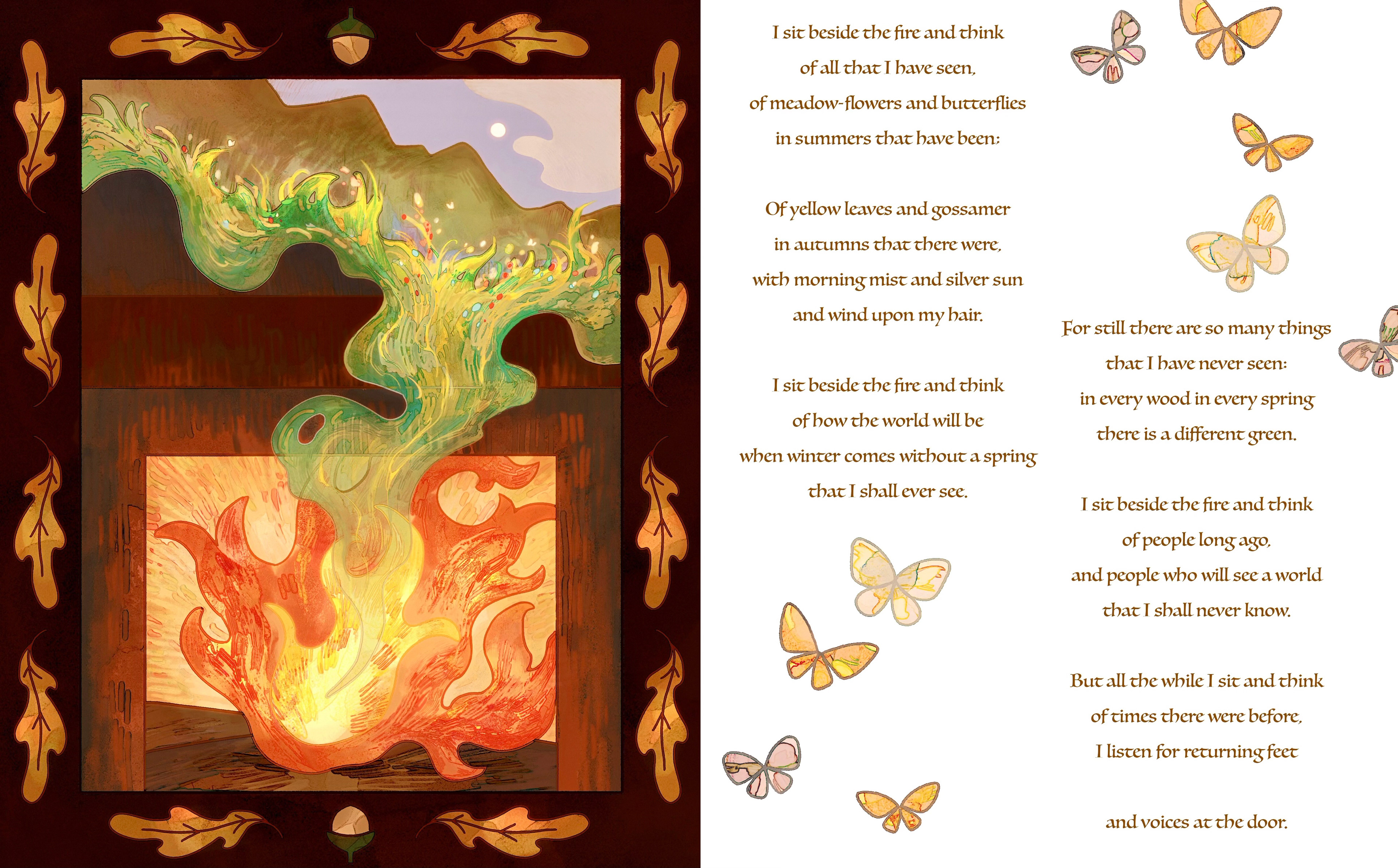 I Sit beside the Fire and Think