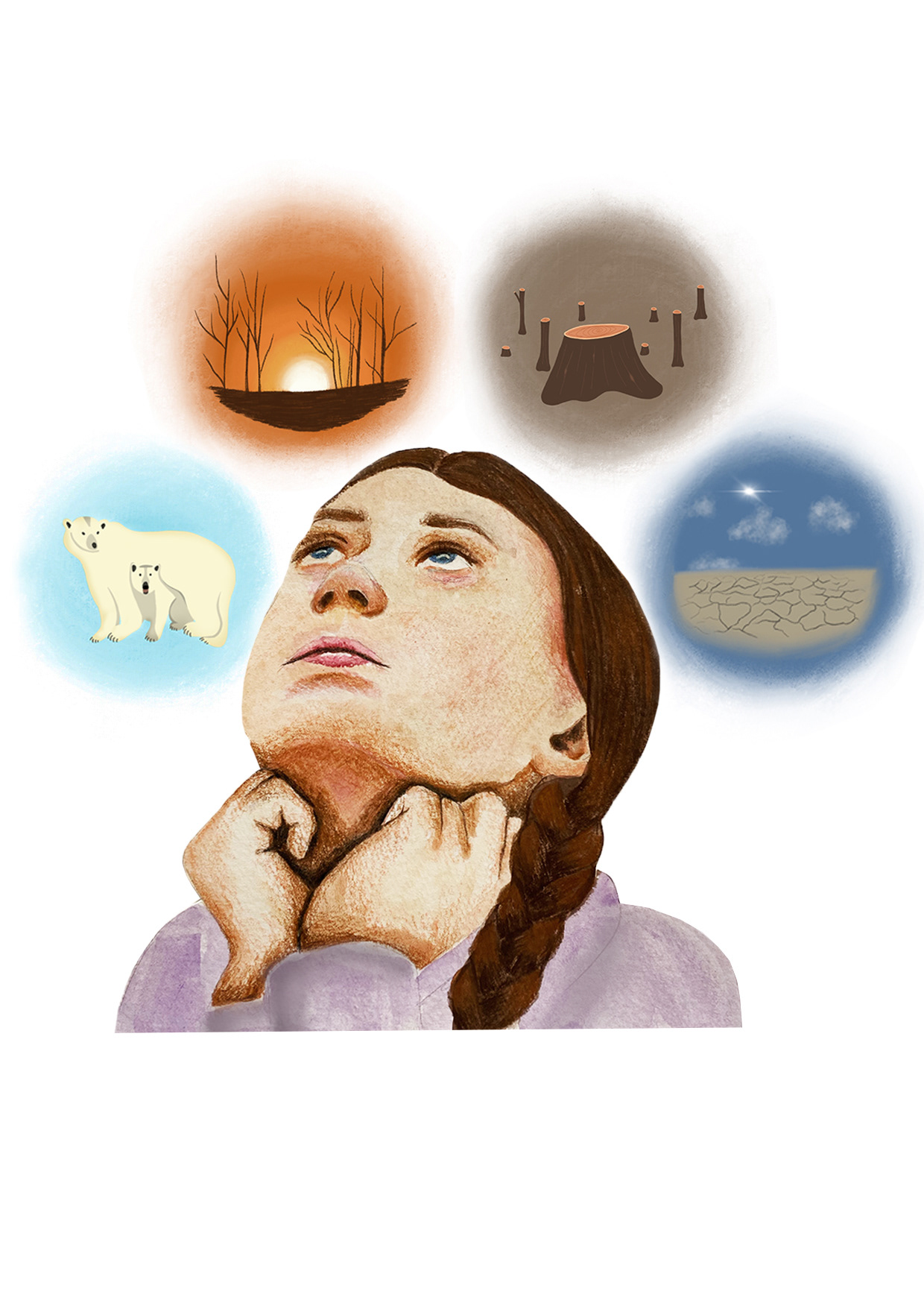 Greta Thunberg Spot Illustration (Final choice)