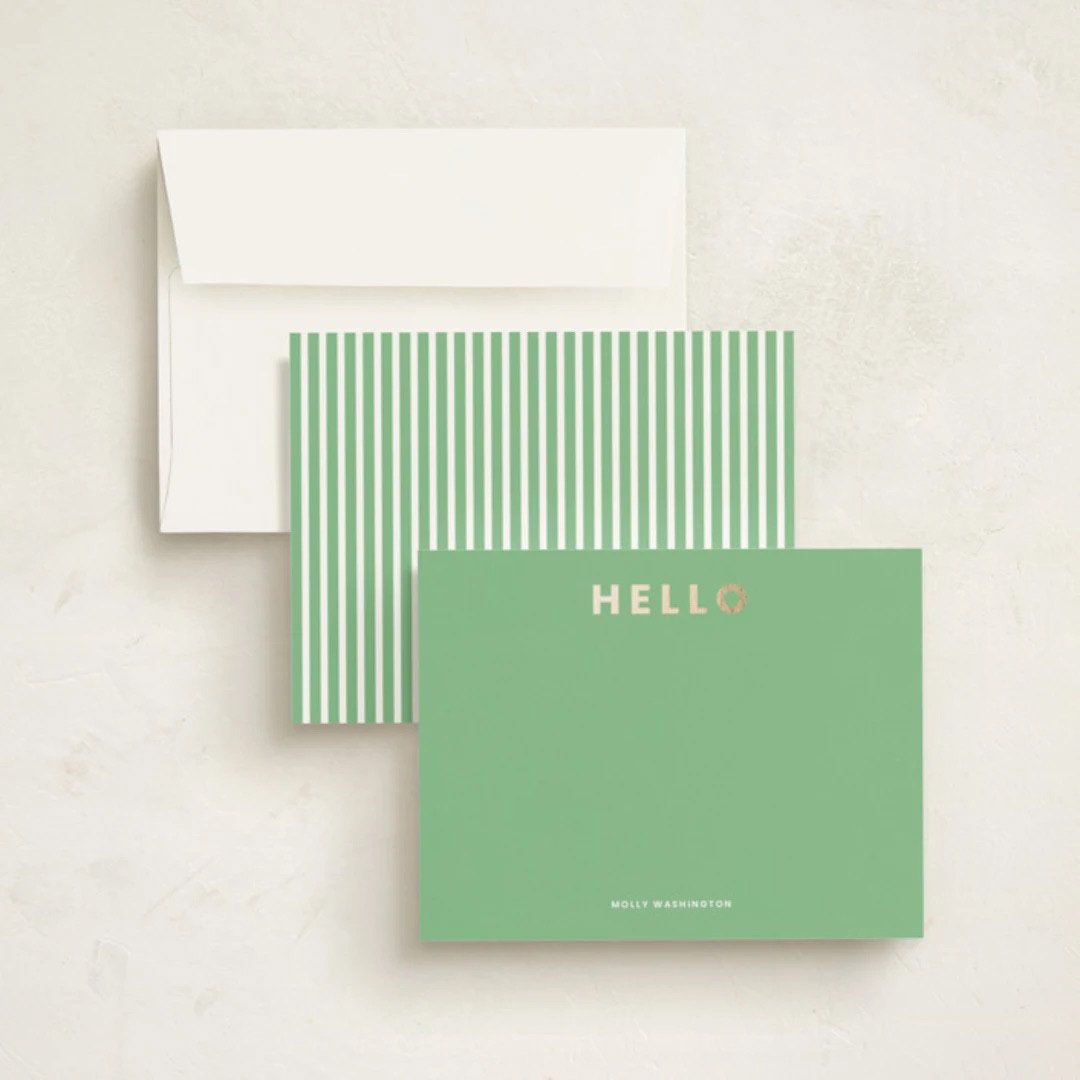 Simple Hello — Minted Personalized Stationery