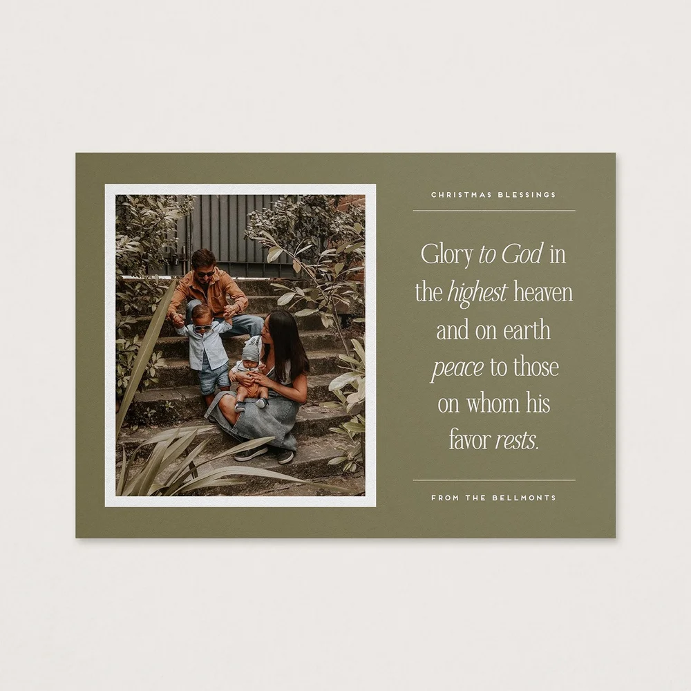 Glory to God Blessings — Greenvelope Holiday Photo Card