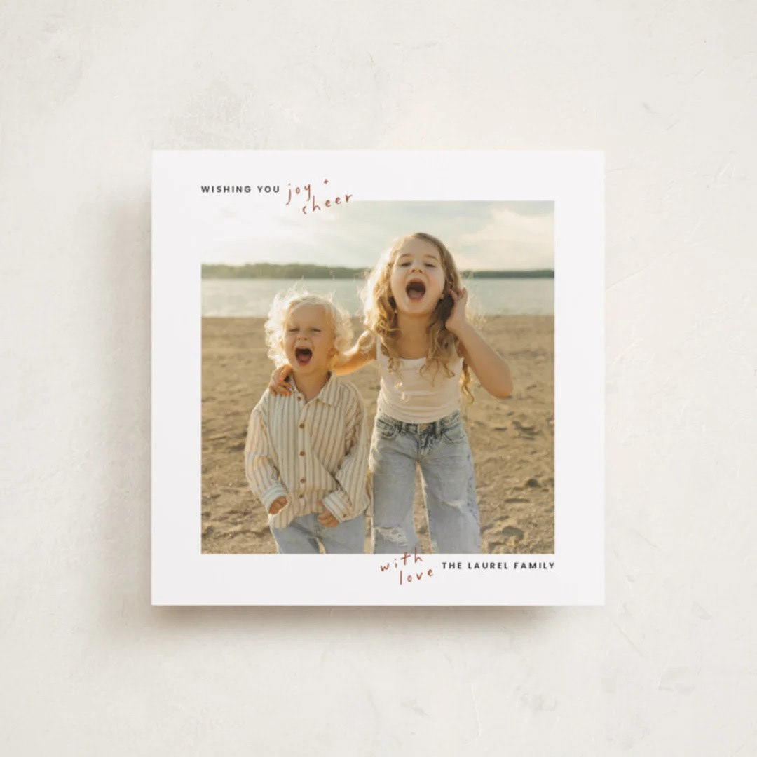 Joyful Square — Minted Holiday Photo Card