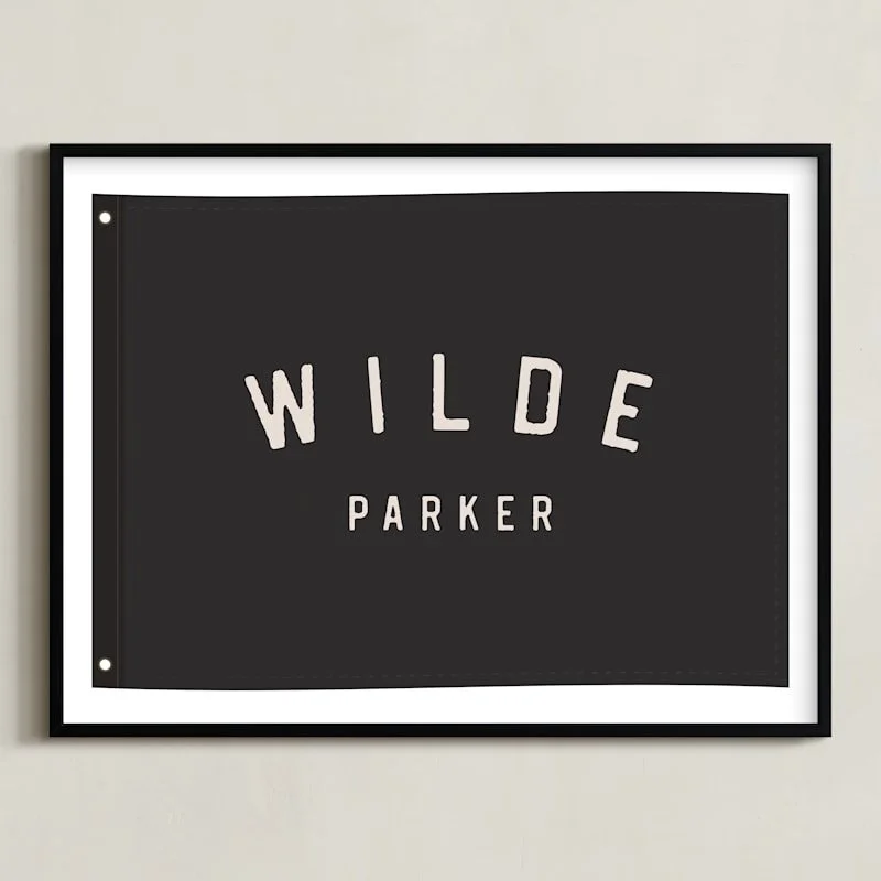 Name Flag — Minted Custom Art available on Minted.com and Pottery Barn Teen