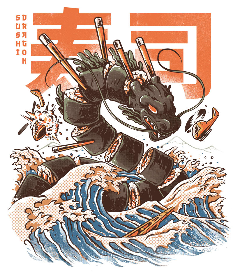 The Great Sushi Dragon - White