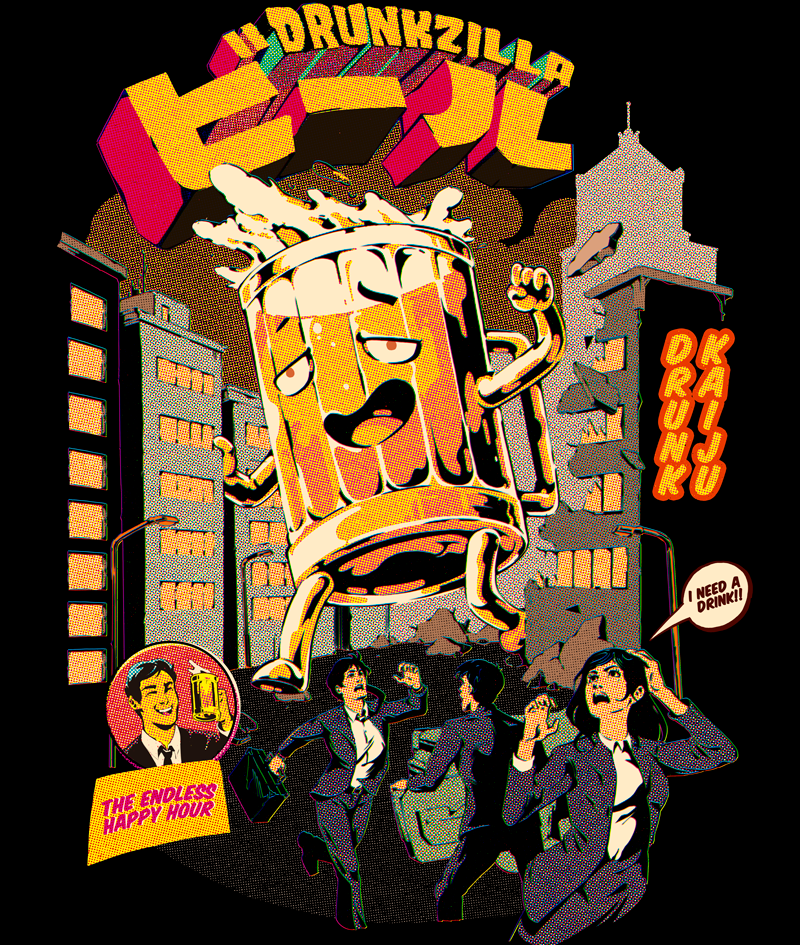 Drunk Beer Attack - Black