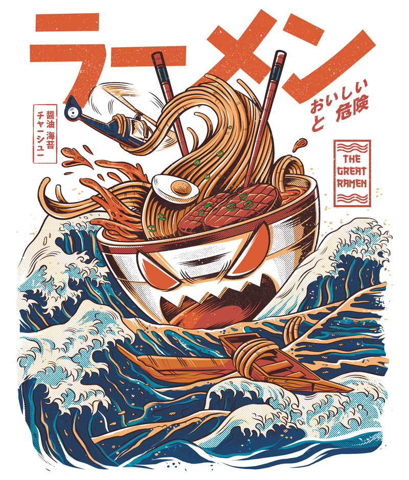 The Great Ramen off Kanagawa - White