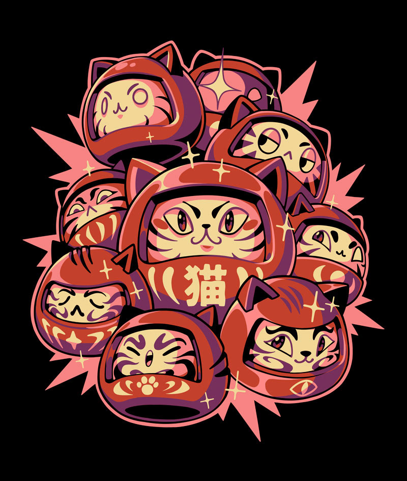 Daruma Cat