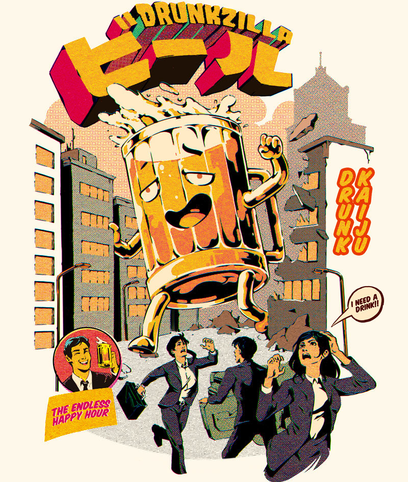 Drunk Beer Attack - White