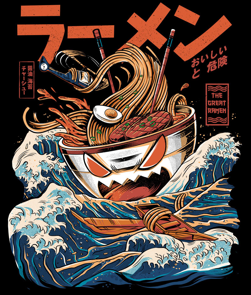 The Great Ramen off Kanagawa - Black 
