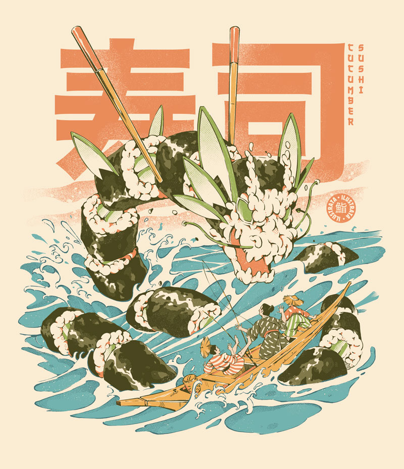 Cucumber Sushi Dragon - Cream