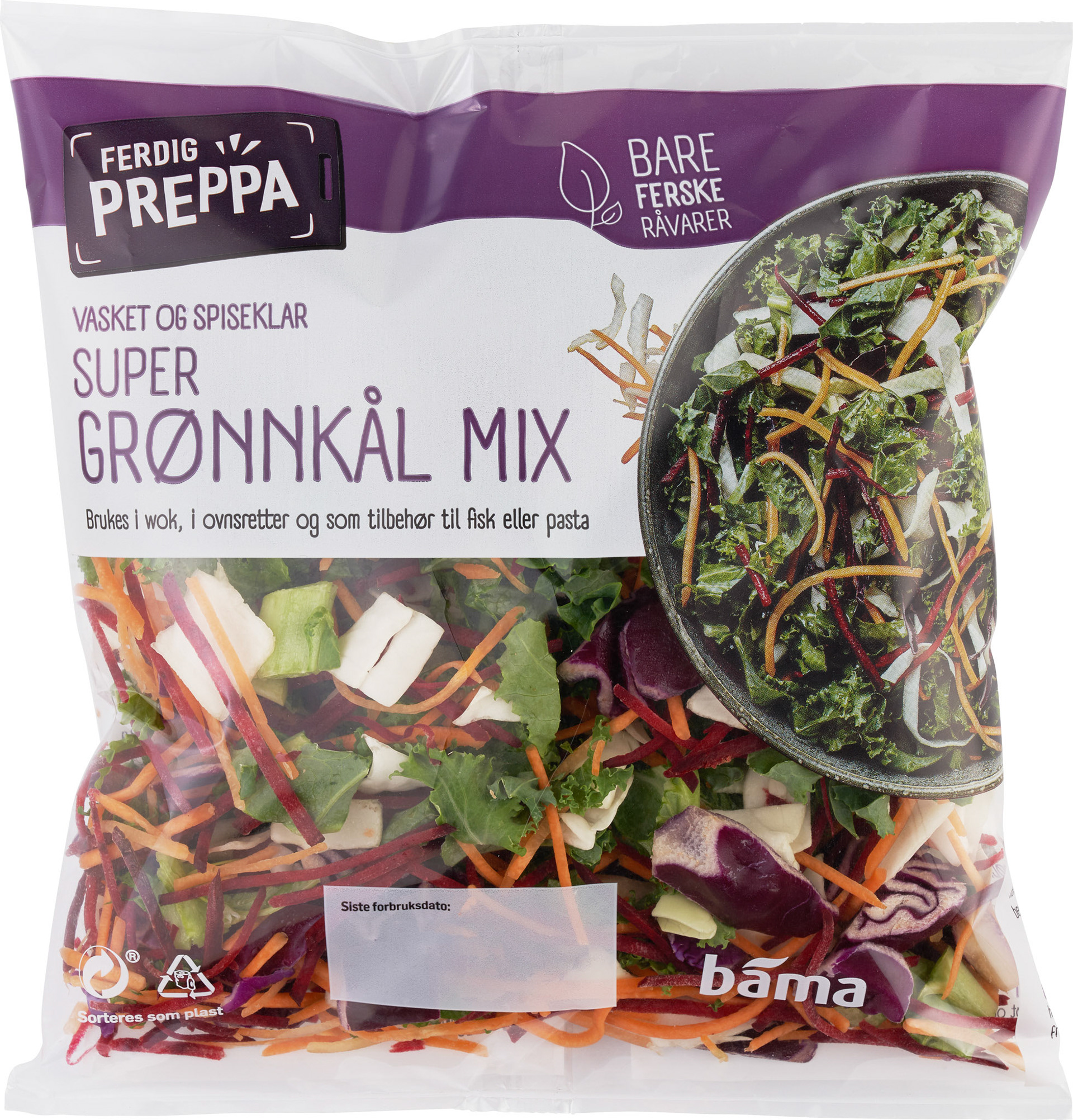 FERDIG PREPPA Grønnkål mix, 250 g