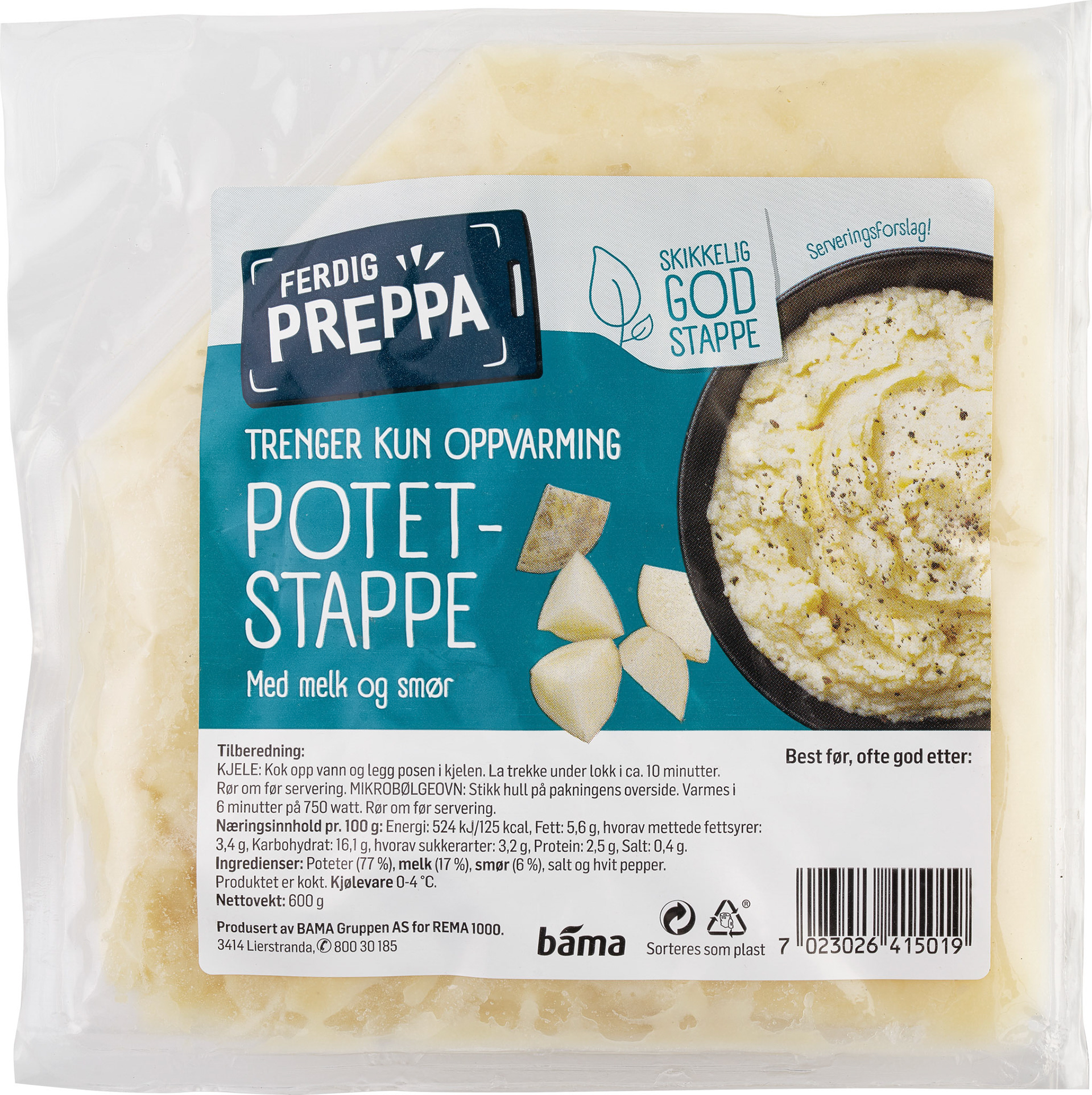 FERDIG PREPPA potetstappe, 600 g