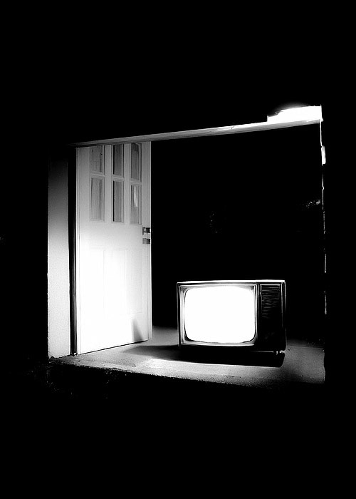Late Night TV - Surreal Noir Art by © Bob Orsillo - All Rights Reserved.