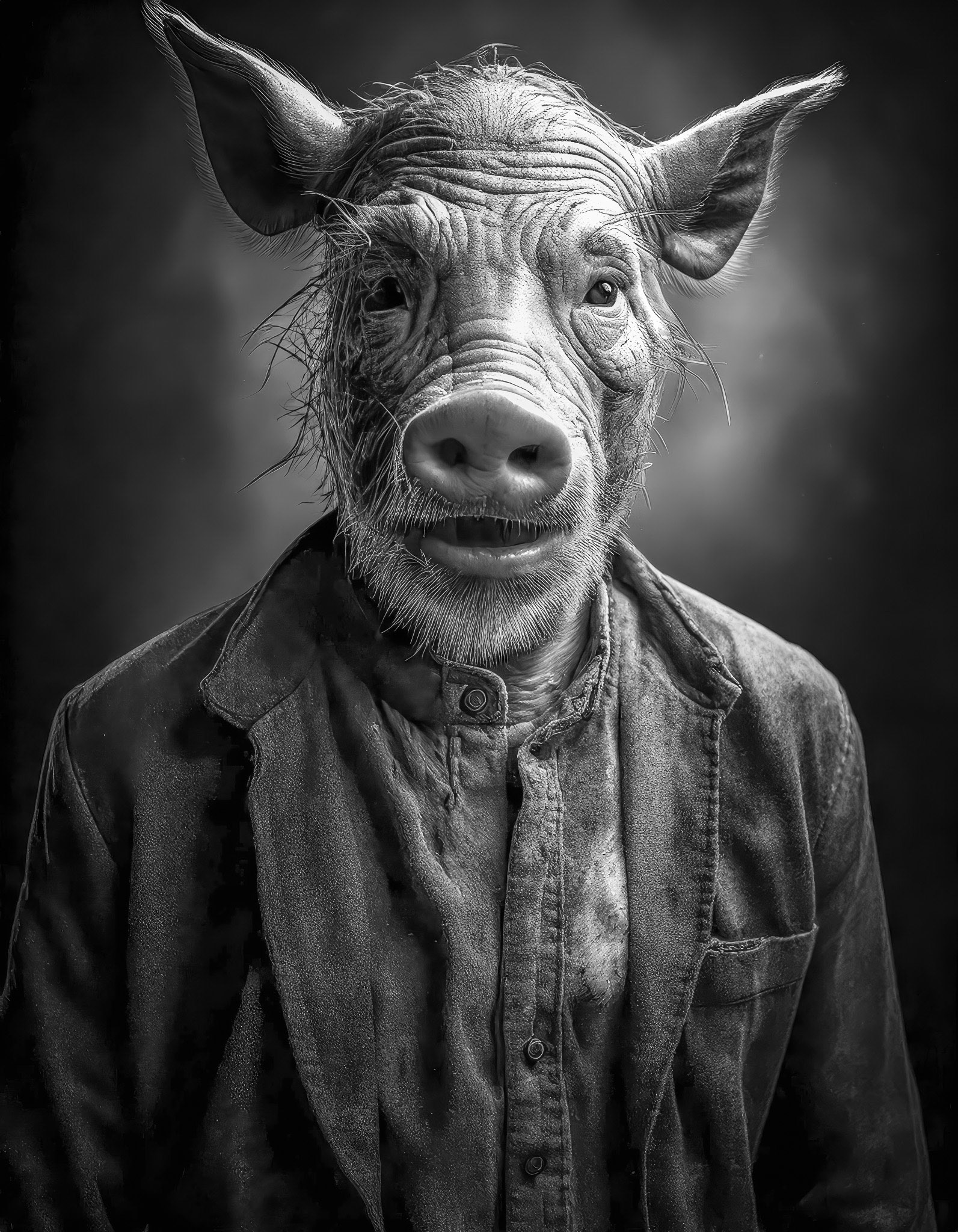 Old Farmer Pig - Surrealism by © Bob Orsillo All Rights Reserved