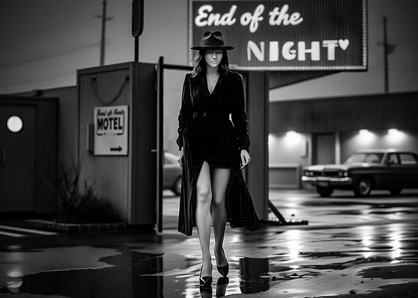 End of The Night - Surreal Noir Art by © Bob Orsillo - All Rights Reserved.