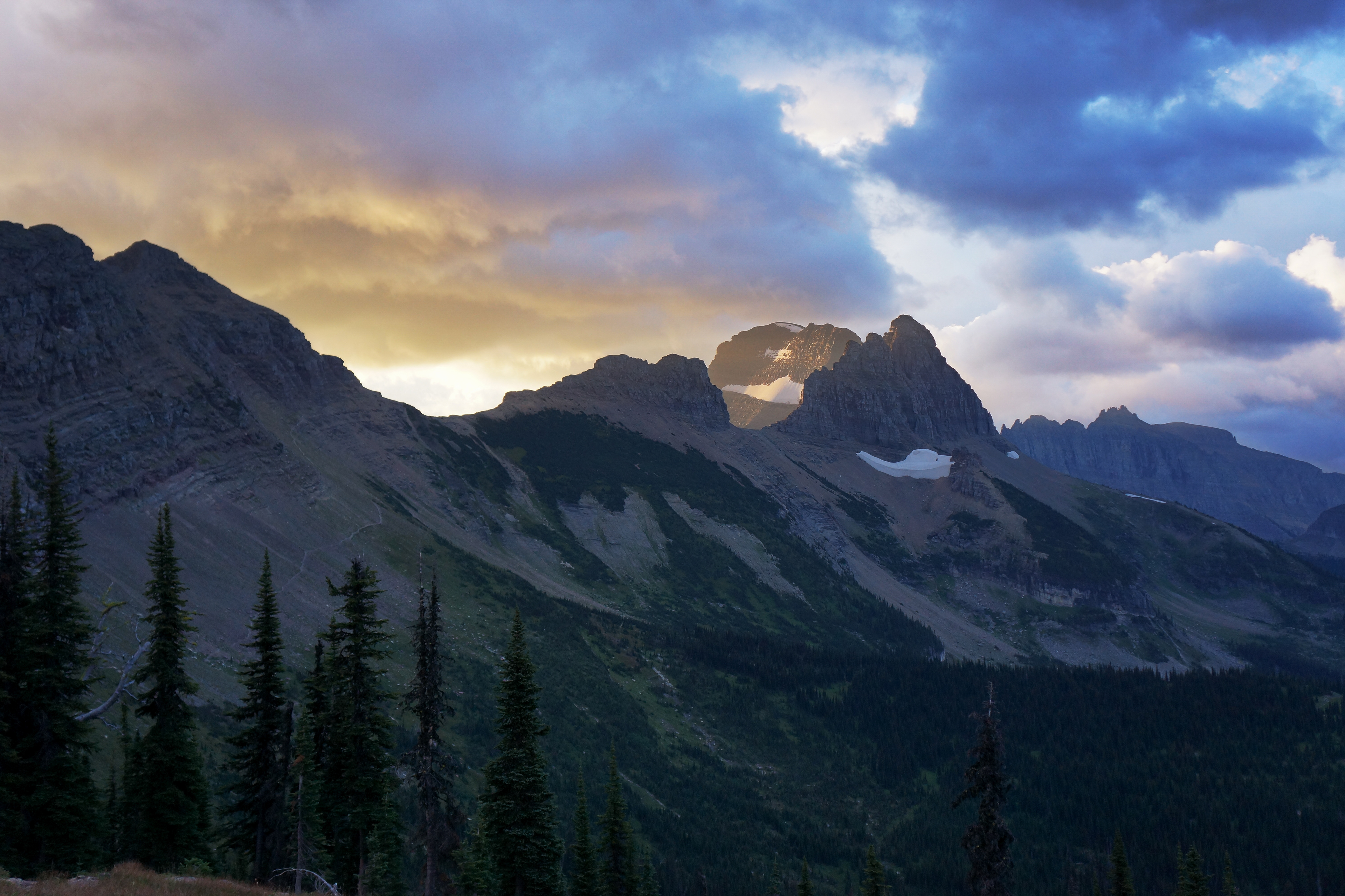 Glacier Mountain Sunset