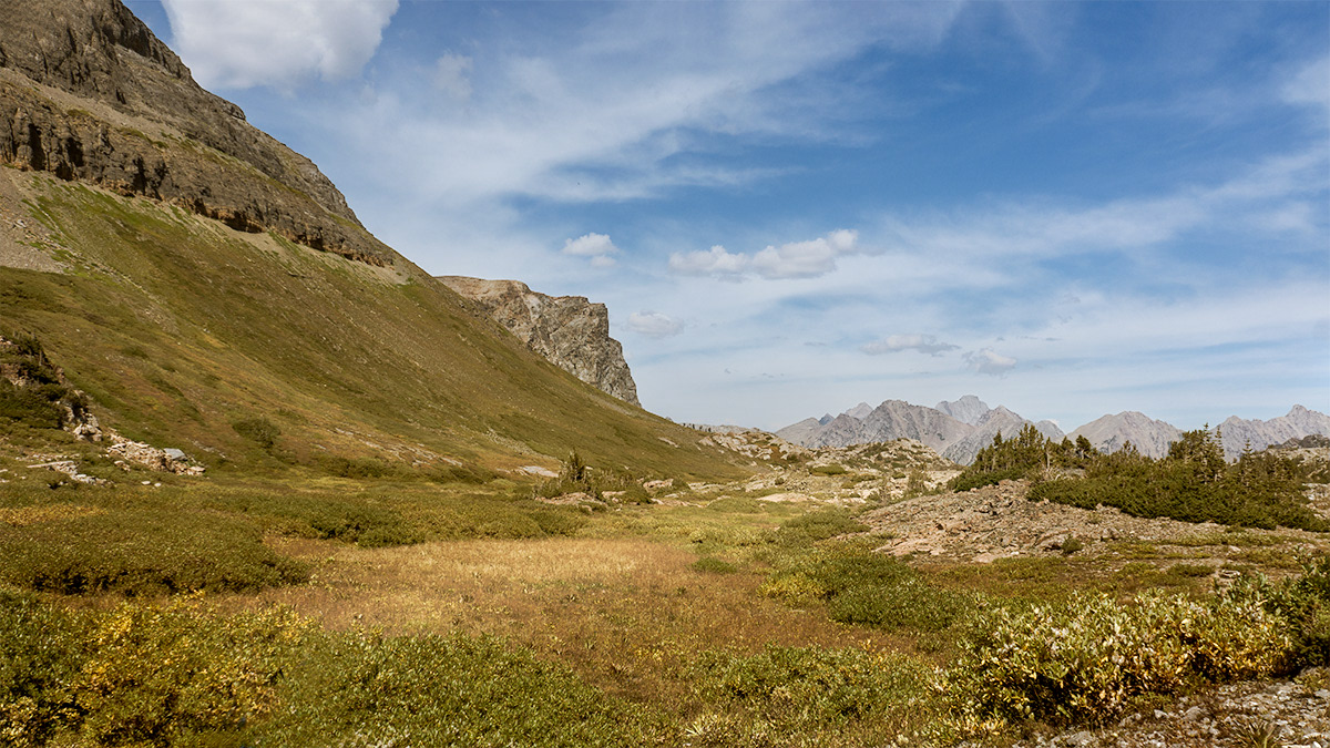 Down from Hurricane Pass, Tetons