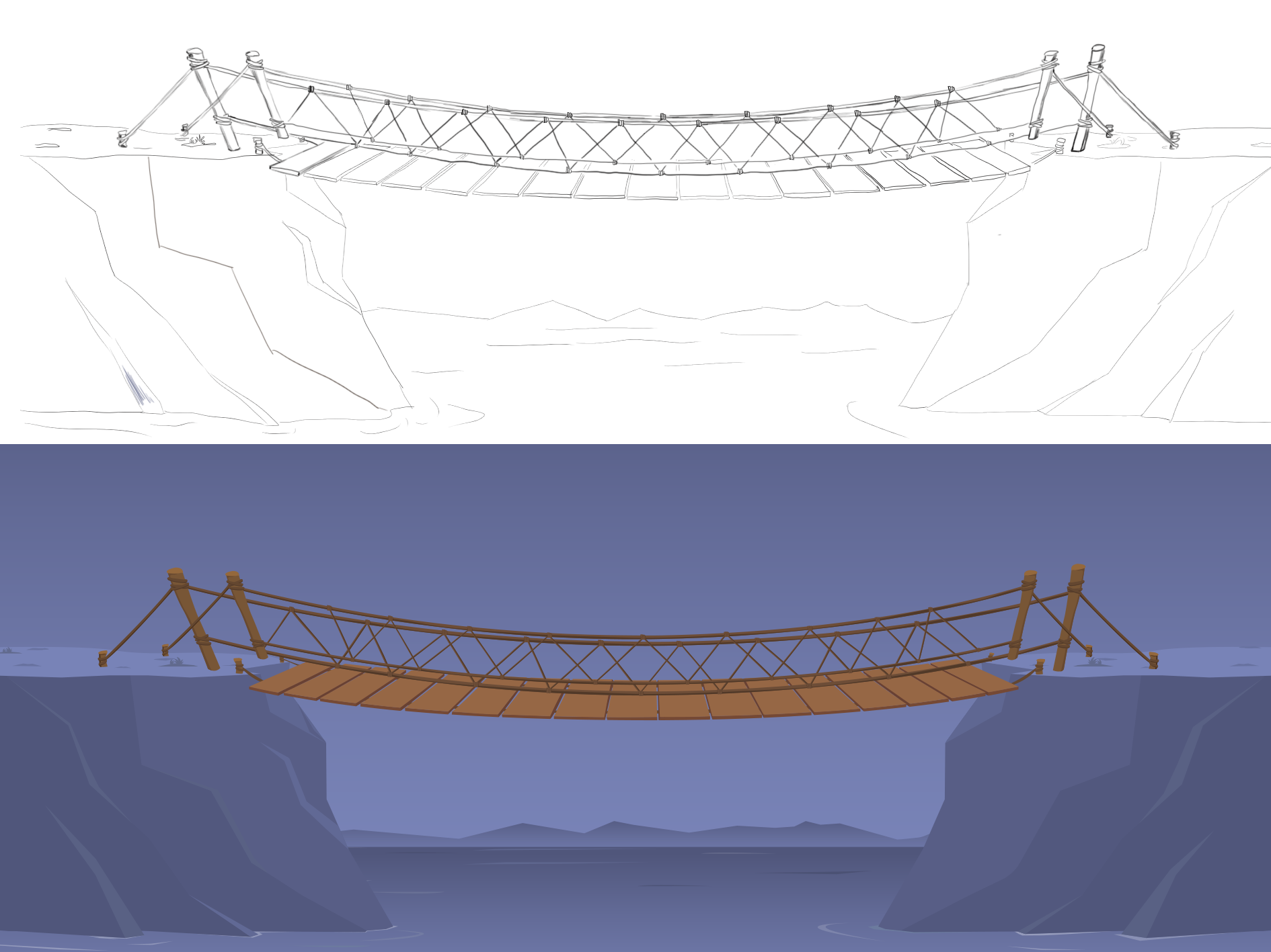 Background Rope Bridge