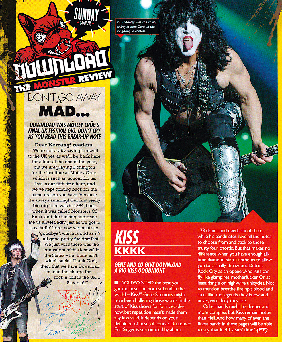 Kiss - Kerrang! Live Review - 2015