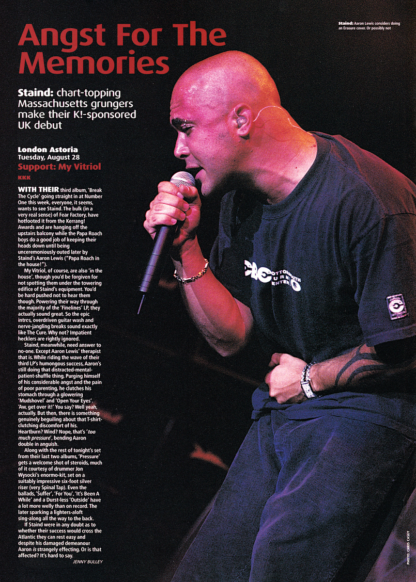 Staind - Kerrang! Live Review - 2001