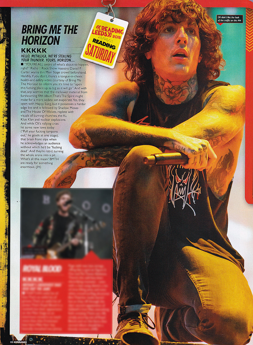 Bring Me The Horizon - Kerrang! Live Review - 2015