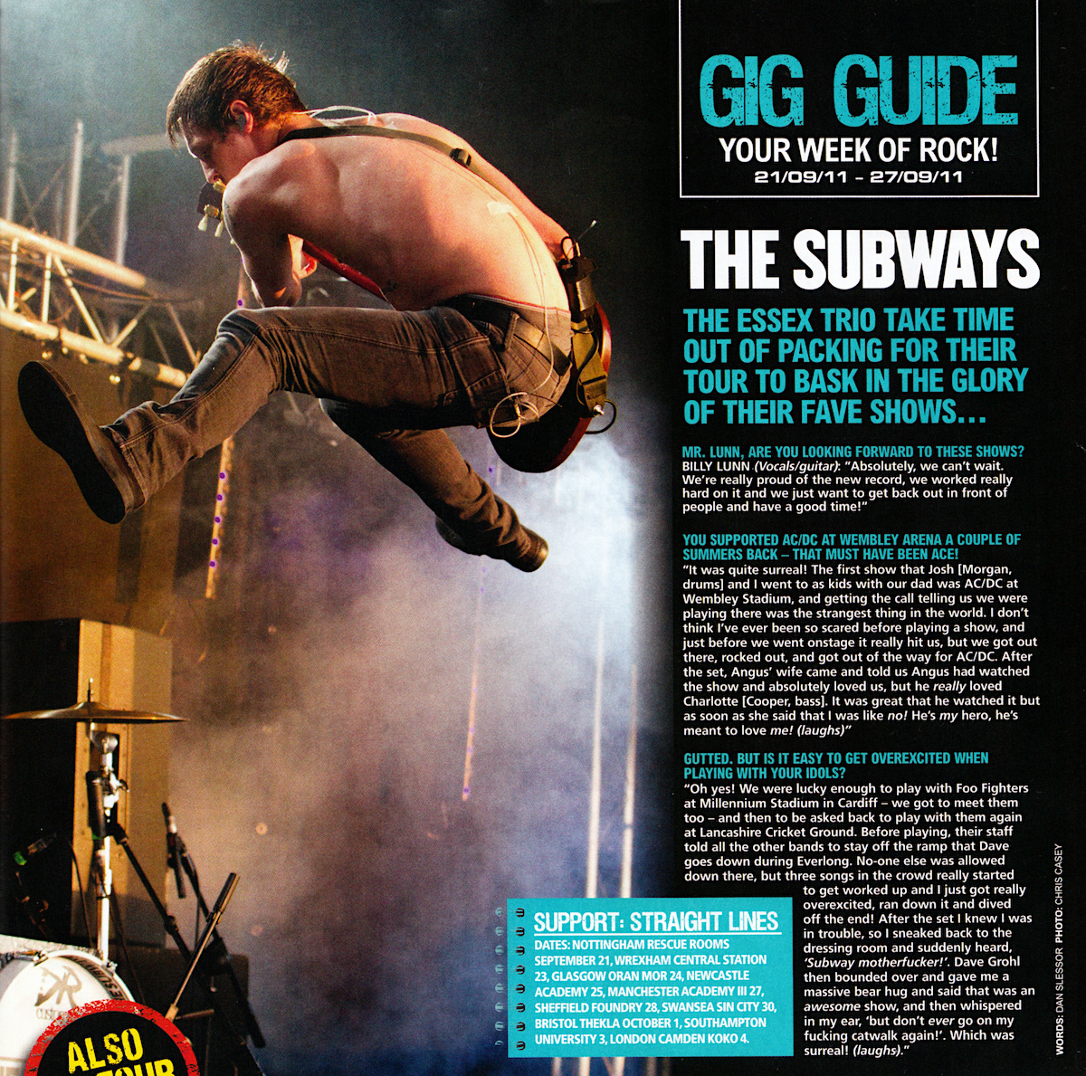 The Subways - Kerrang! Gig Guide - 2011