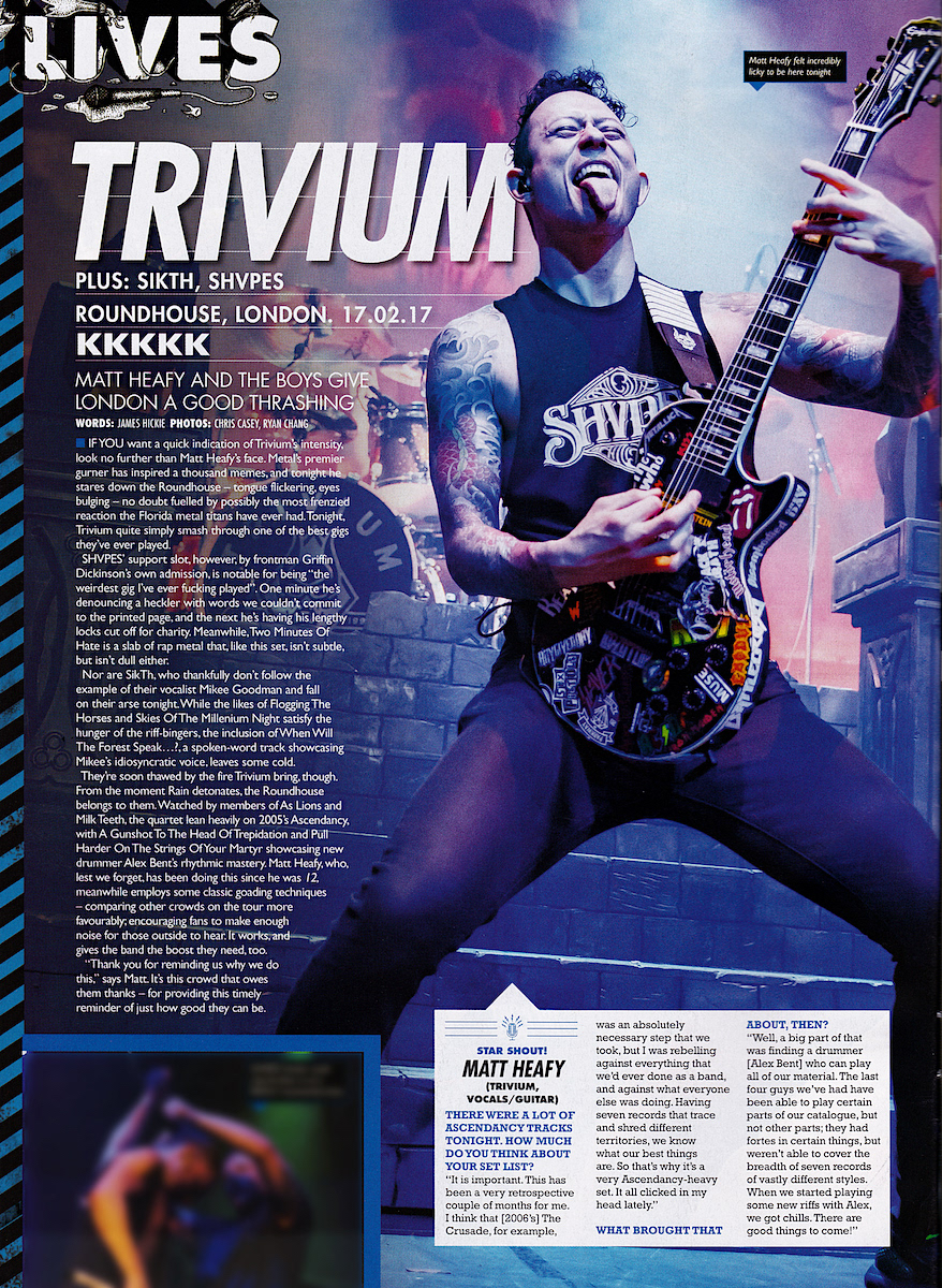 Trivium - Kerrang! Live Review - 2017