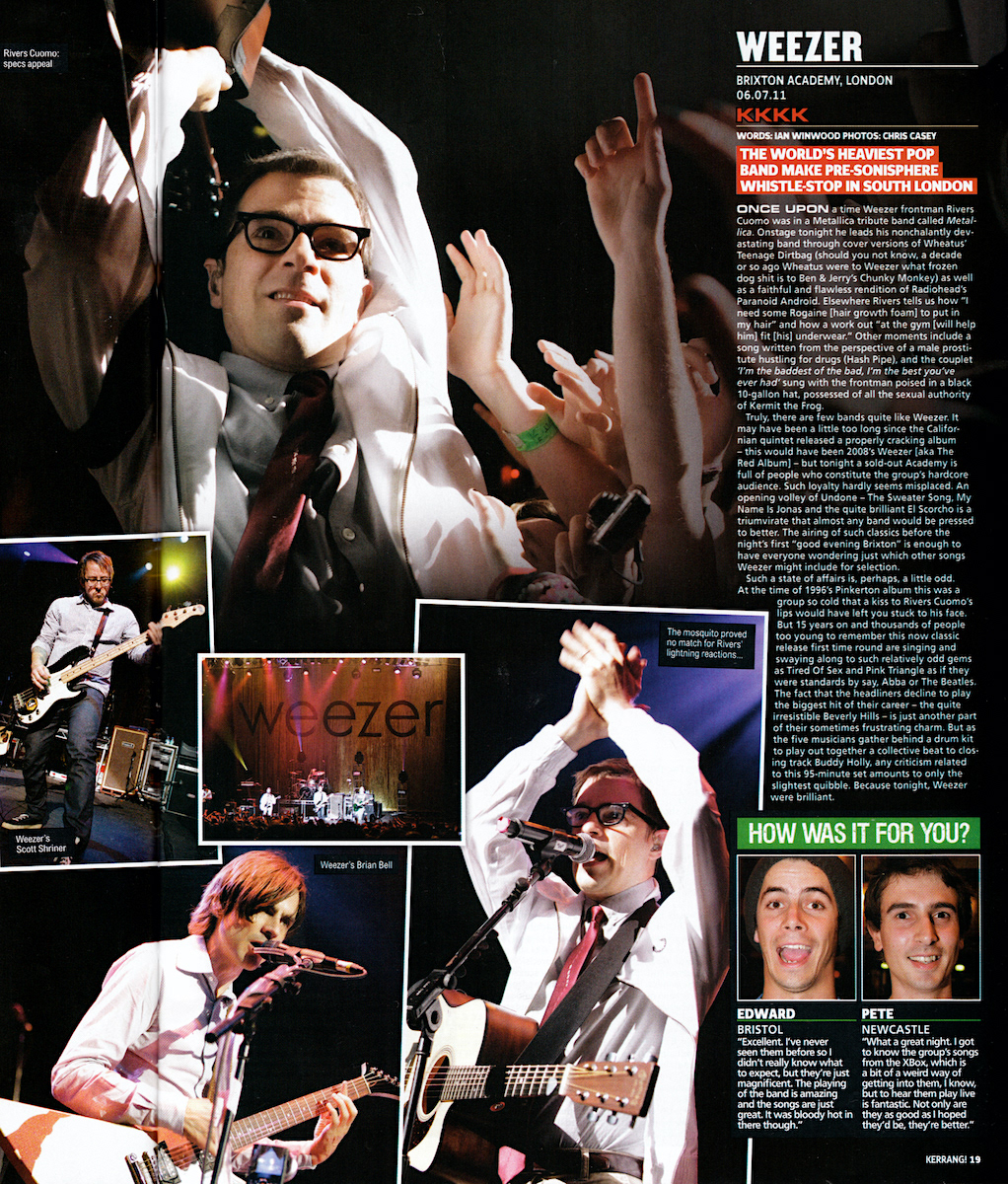 Weezer - Kerrang! Live Review - 2011